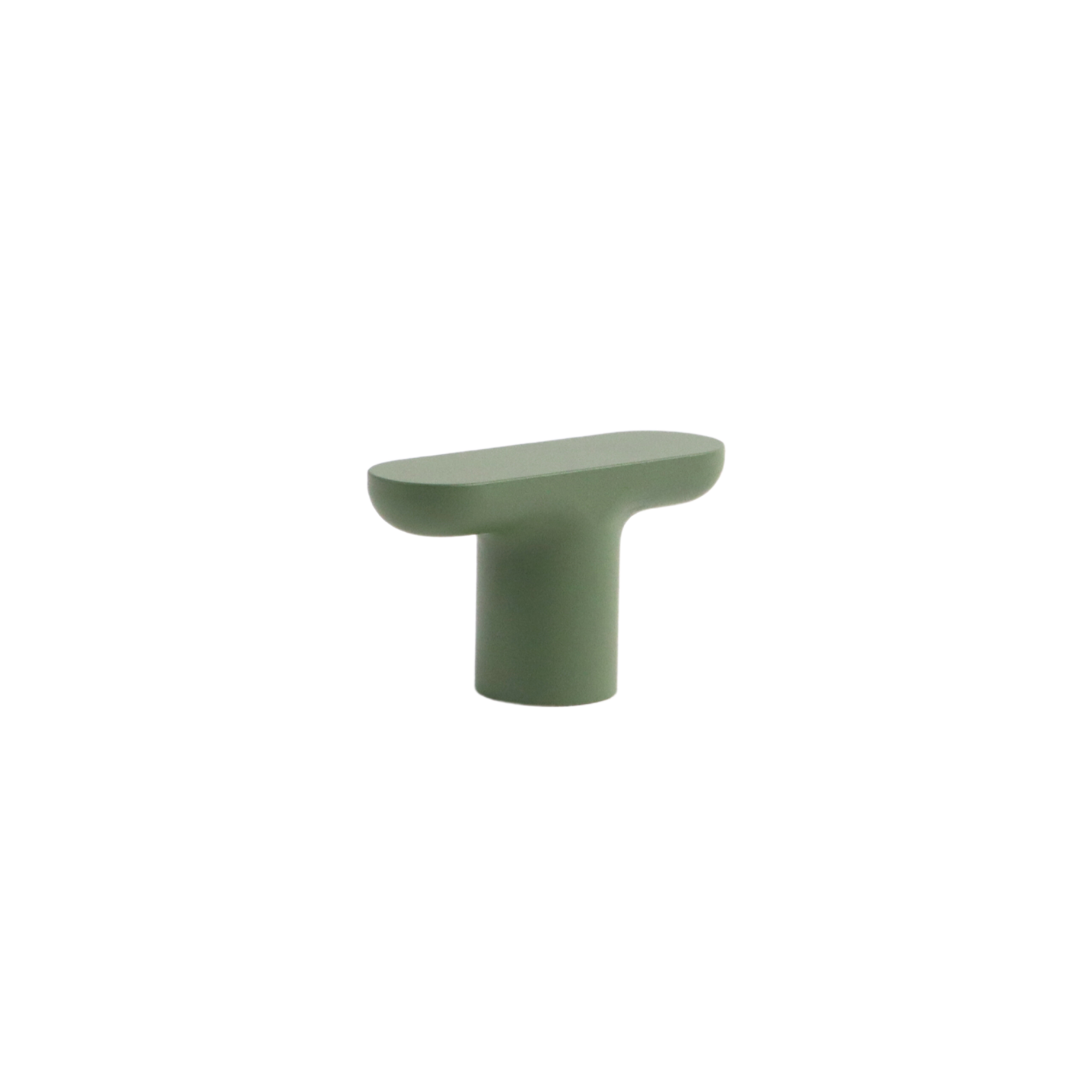 Olive green mid-century modern t-bar cabinet knob