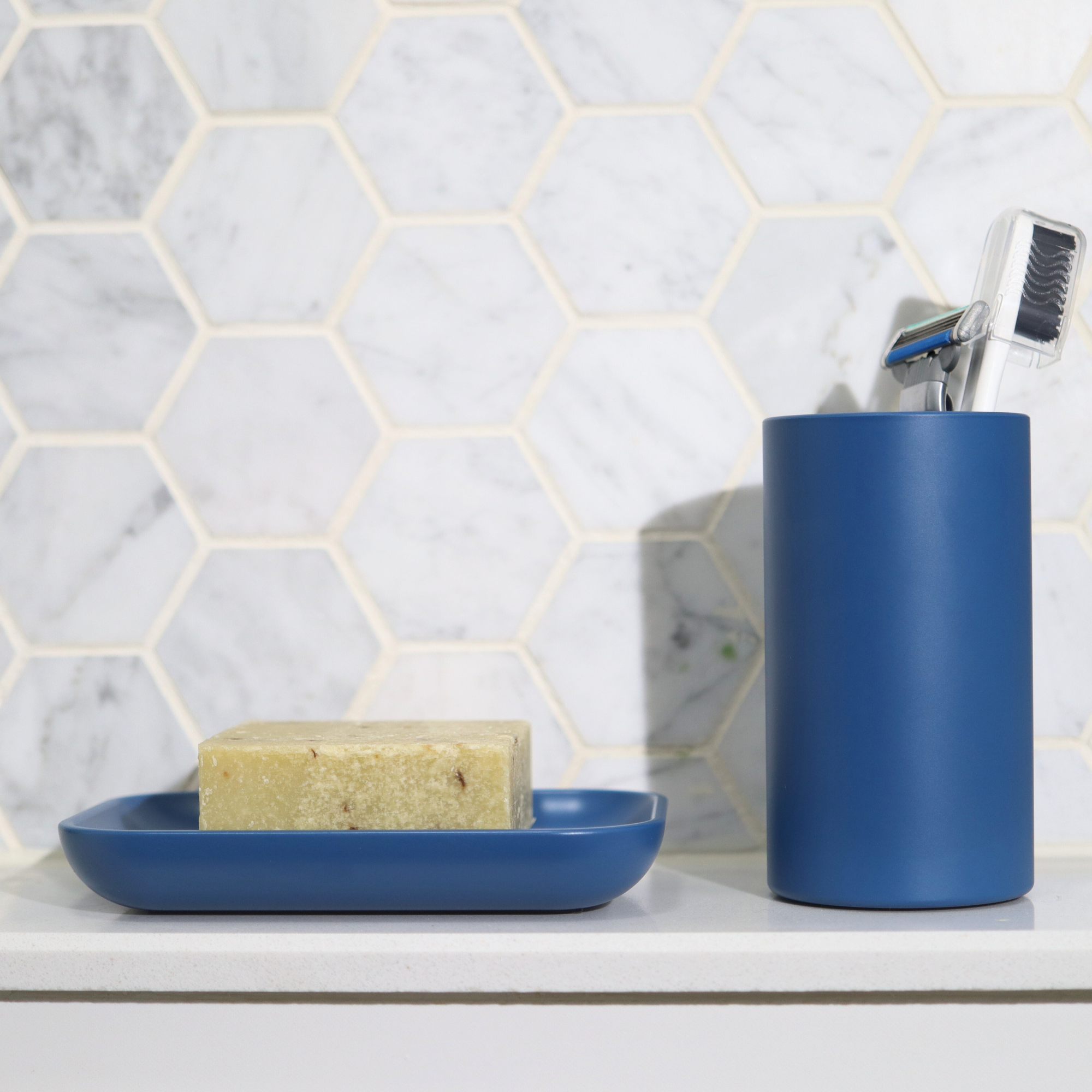 Polo Blue soap dish for bathroom