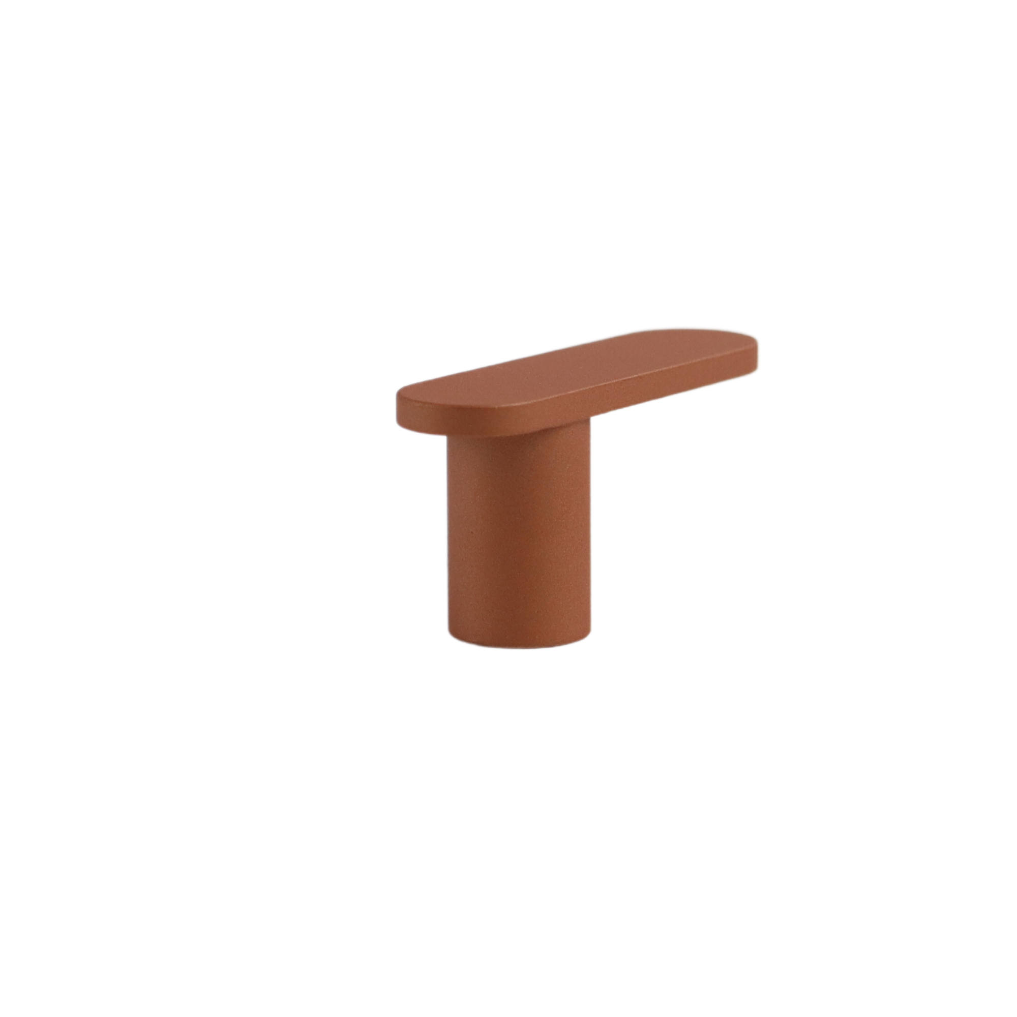 Copper brown mid-century modern l-bar cabinet knob