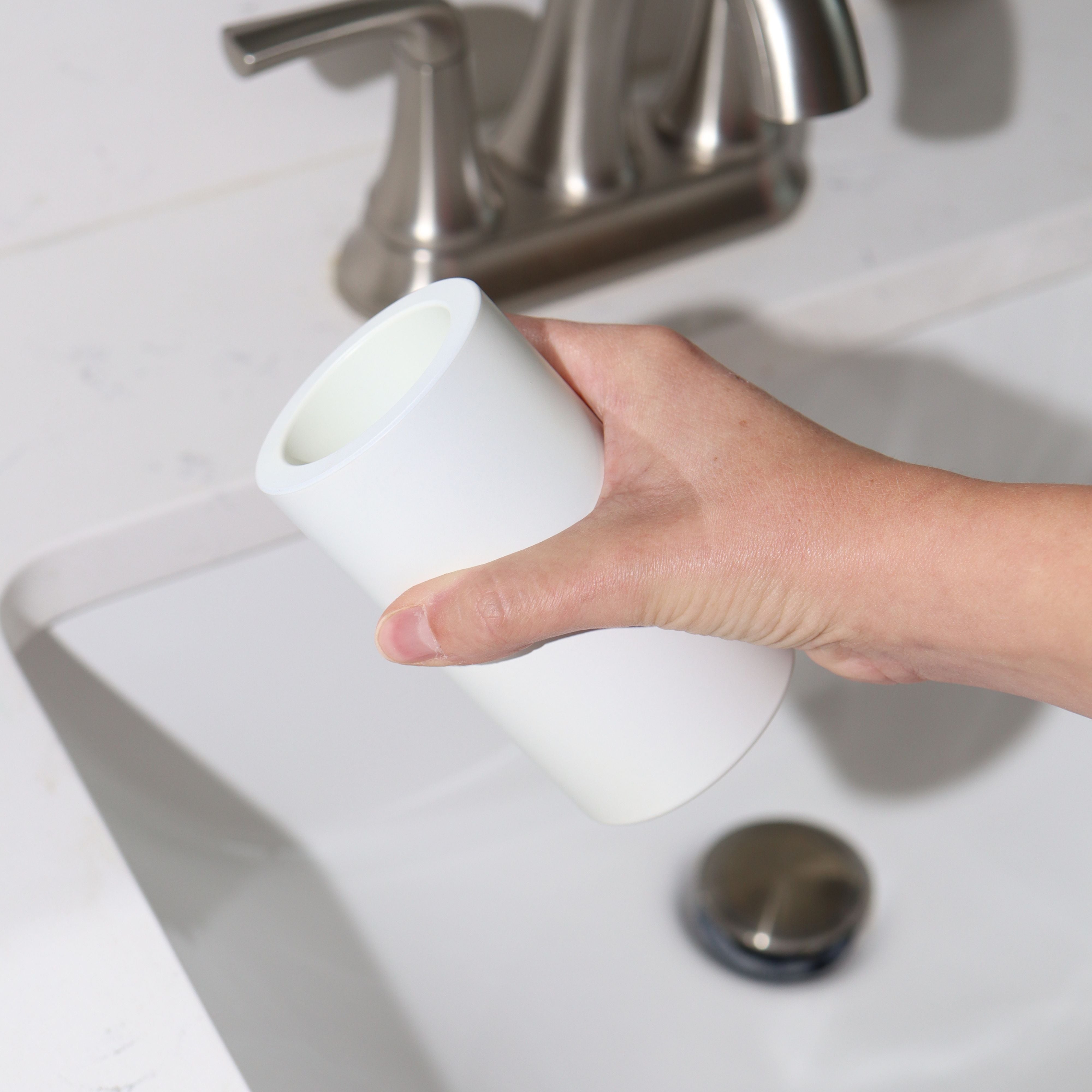 White countertop organizer