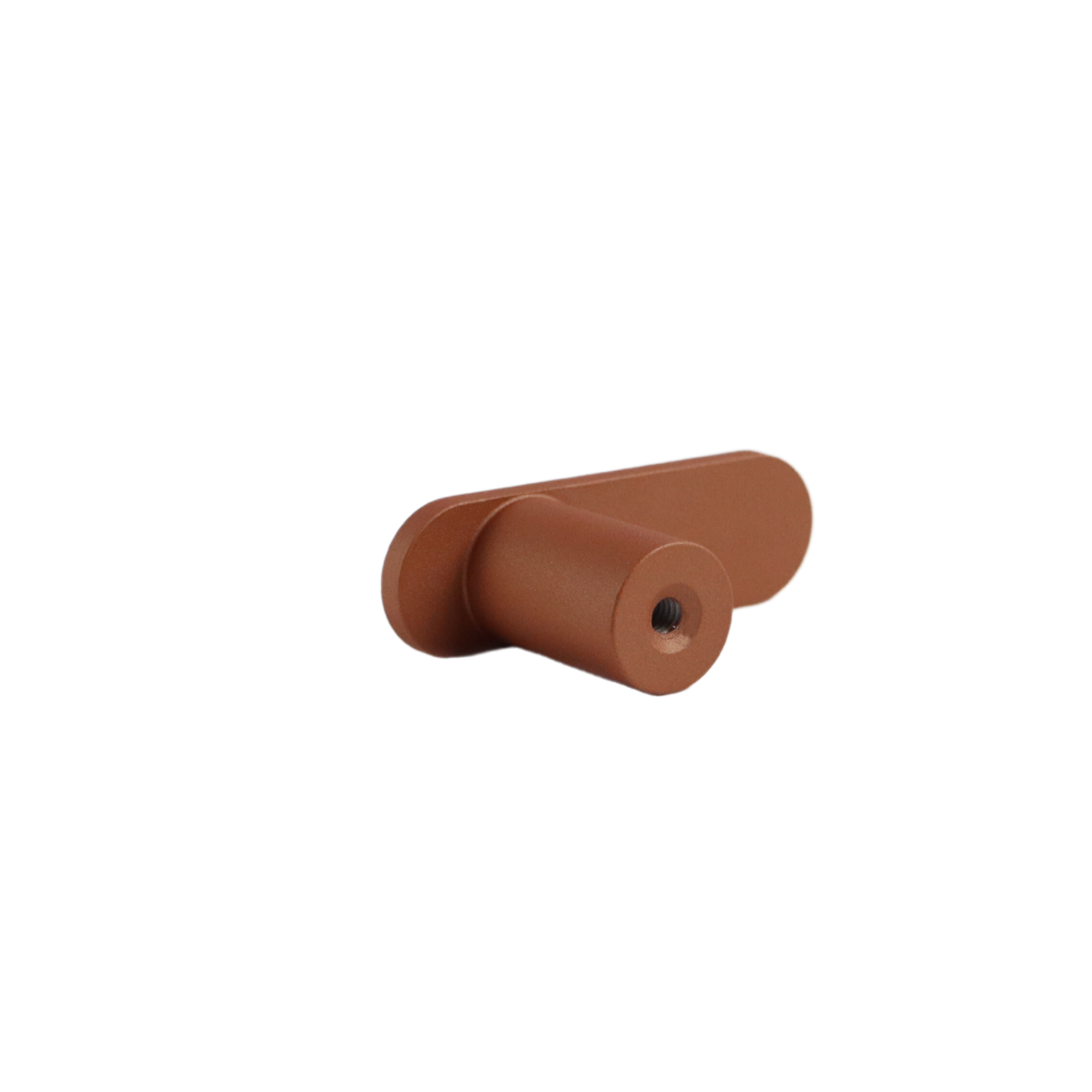 Copper mid-century l-bar cabinet knob