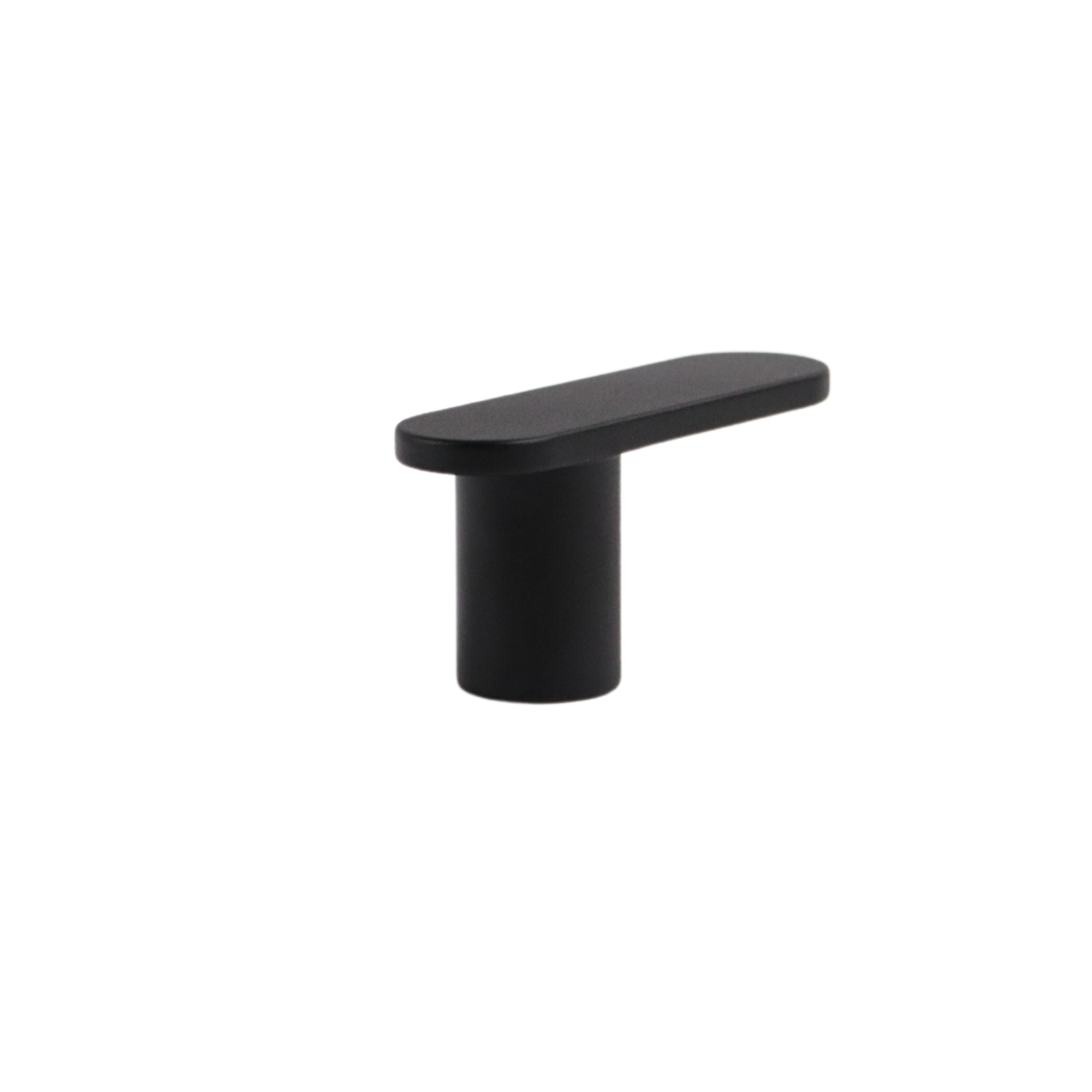 Charcoal black mid-century modern l-bar cabinet knob