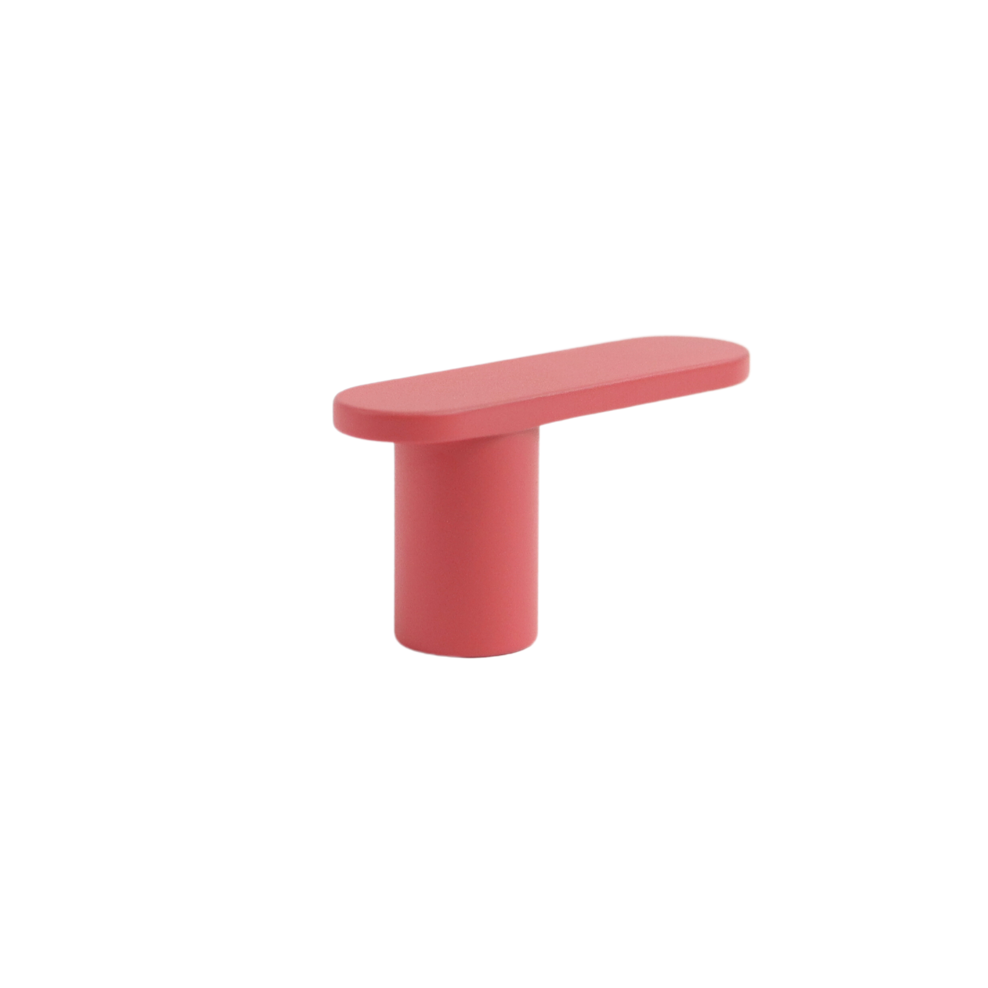 Blush pink mid-century modern l-bar cabinet knob