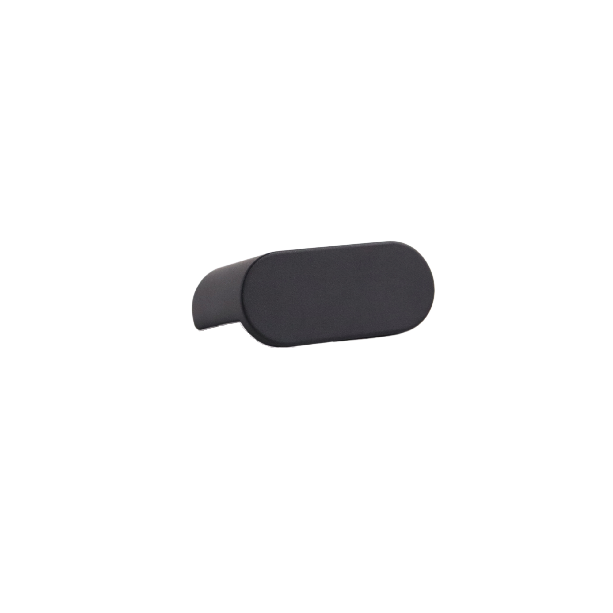 Charcoal black mid-century modern oval knob