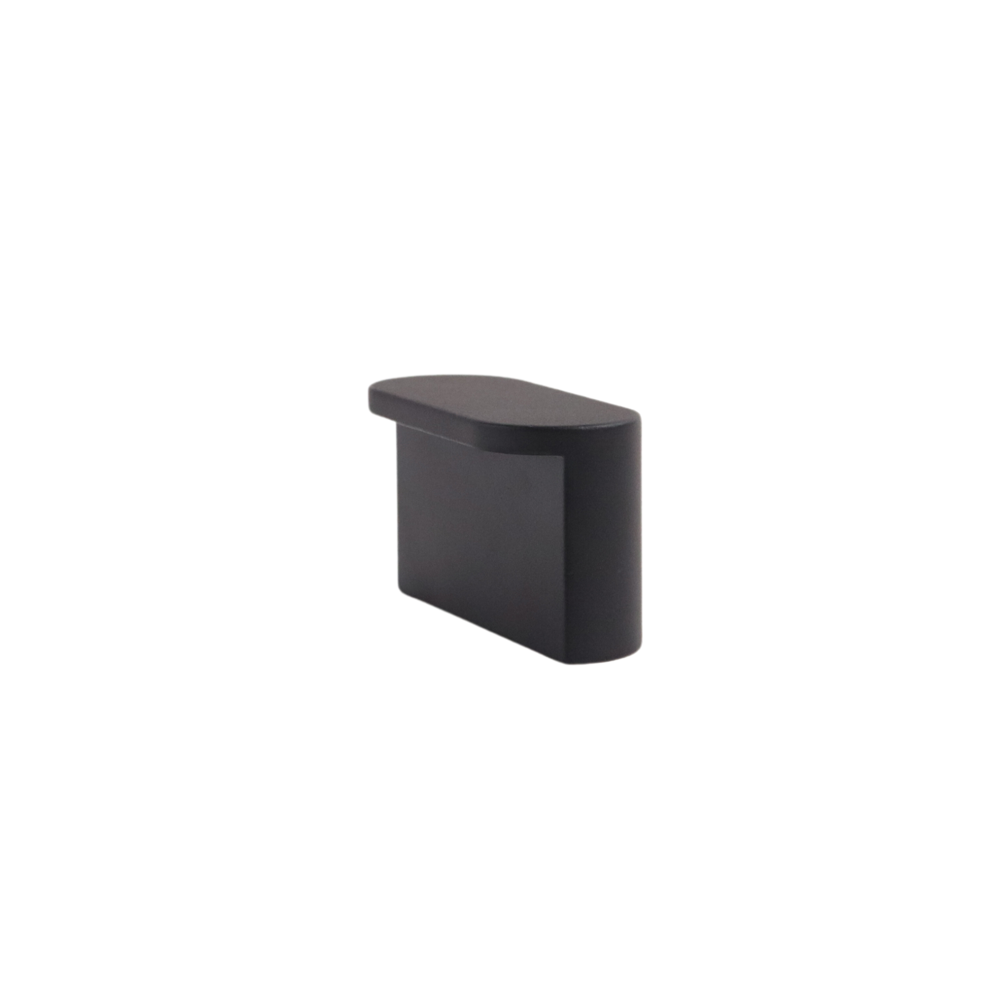 Charcoal black mid-century modern oval cabinet knob