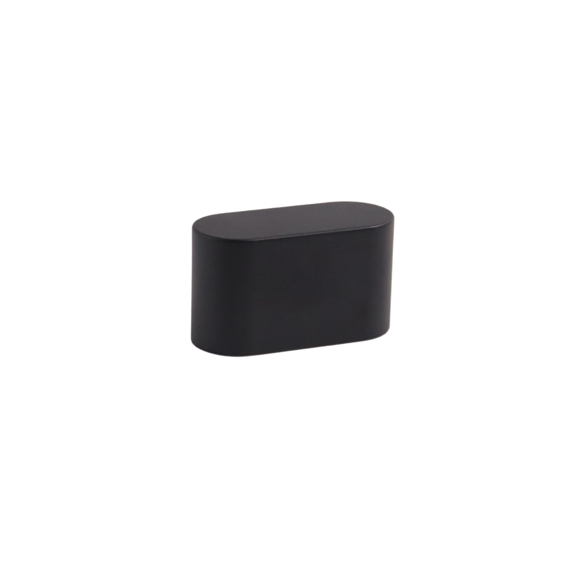 Charcoal black modern oval knob