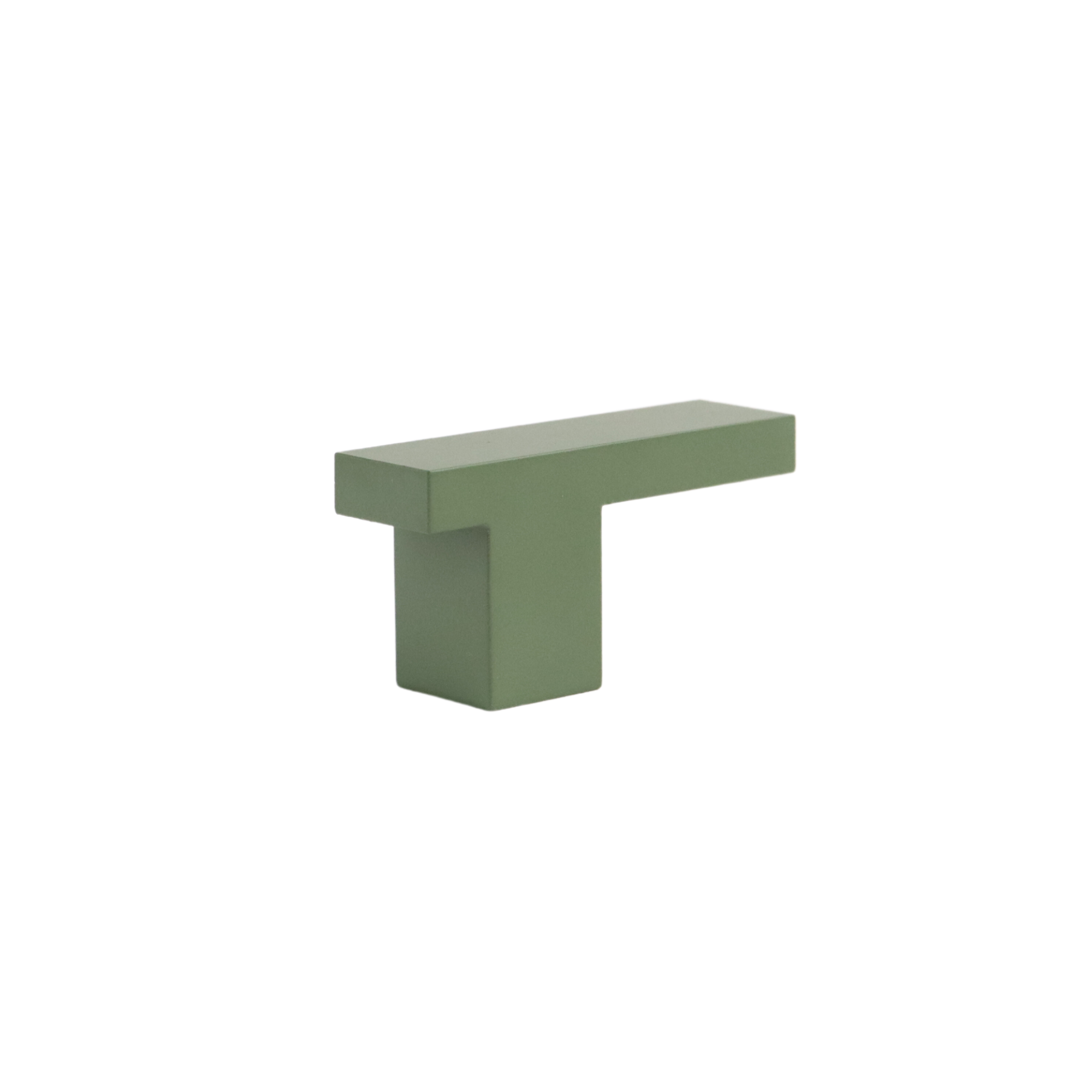 Olive green art deco l-bar knob
