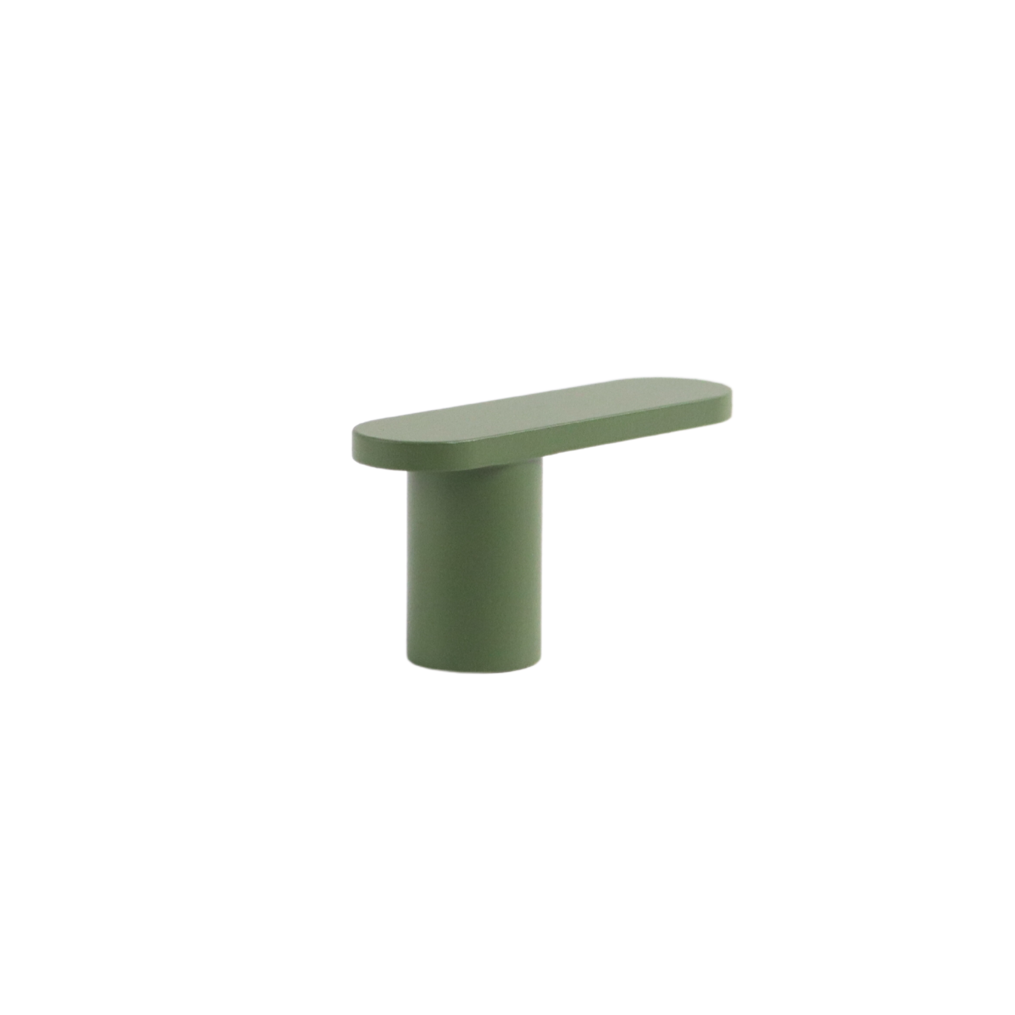 Olive Green Mid-Century Modern L-Bar cabinet Knob