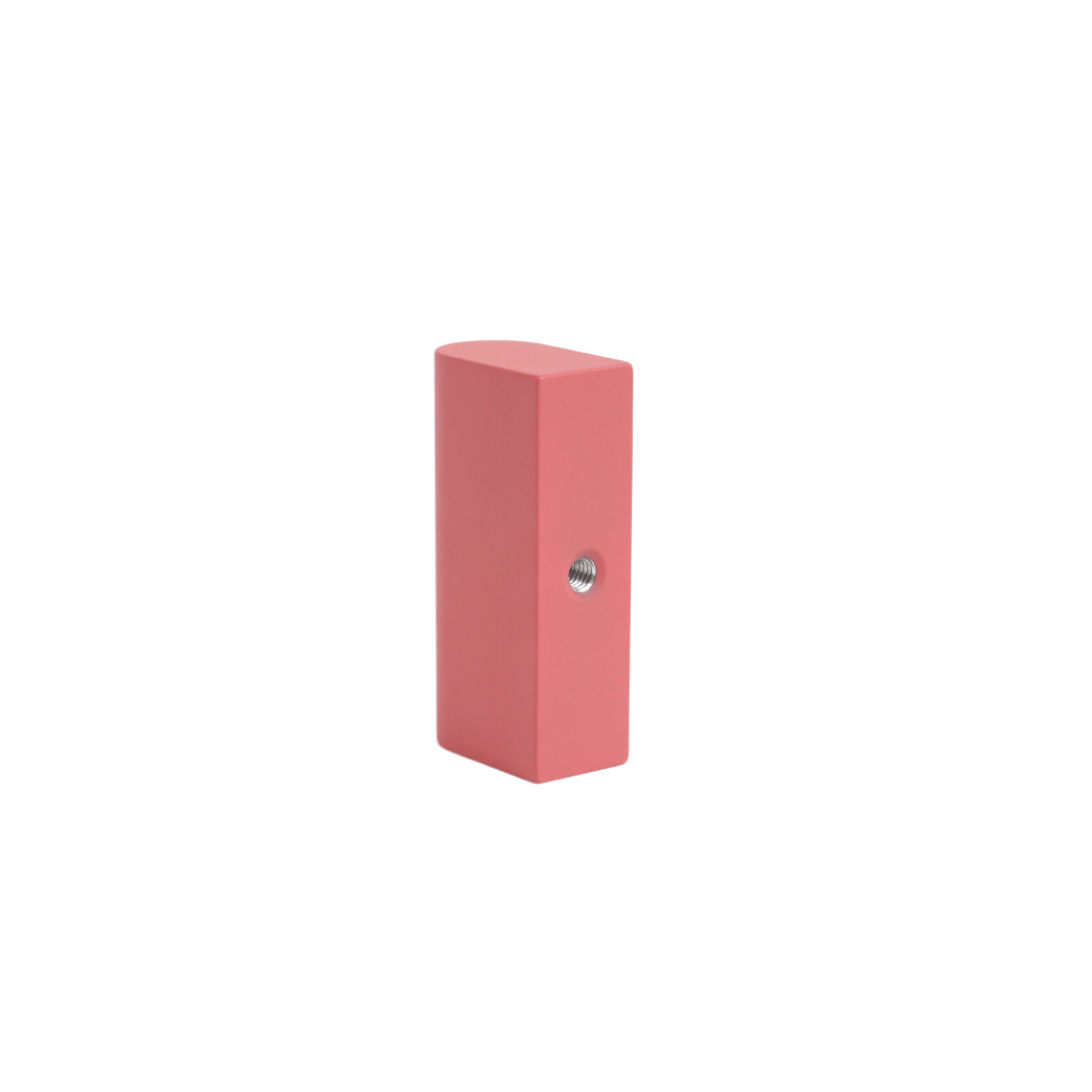 Blush pink mid-century rectangle knob