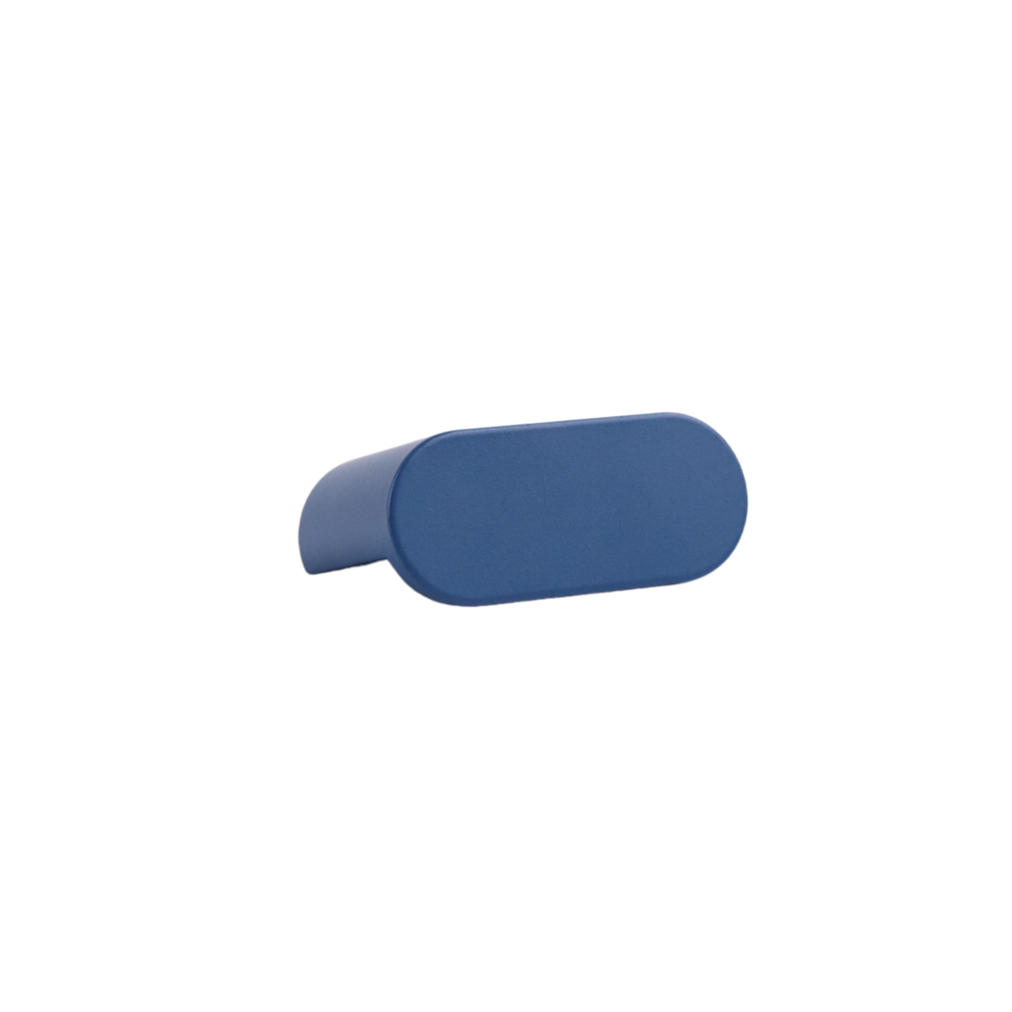 Polo blue mid-century modern oval knob
