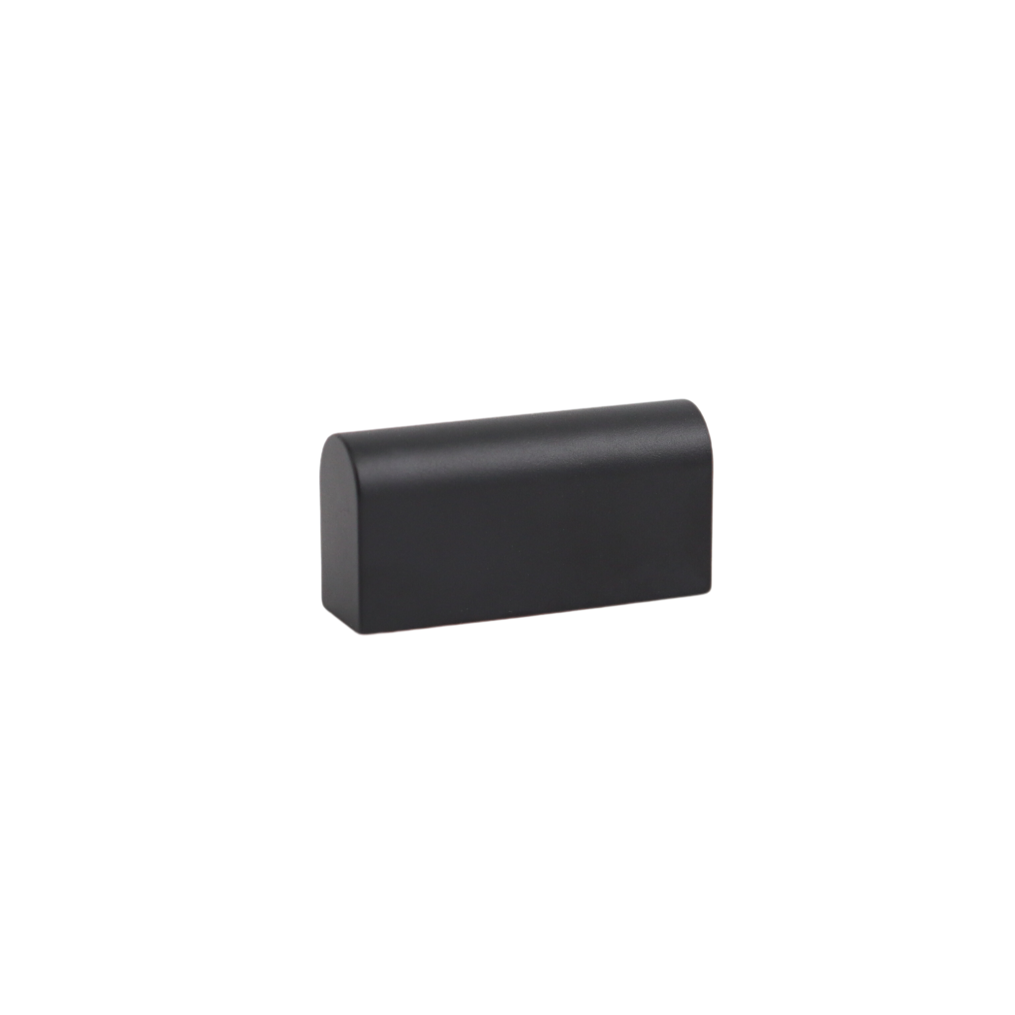 Charcoal black mid-century modern rectangle knob