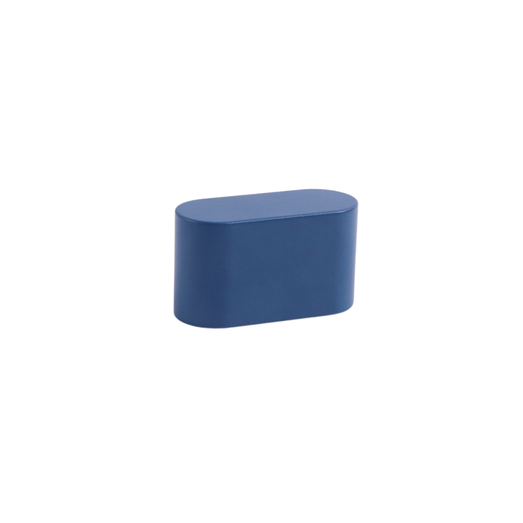 Blue mid-century modern oval cabinet knob