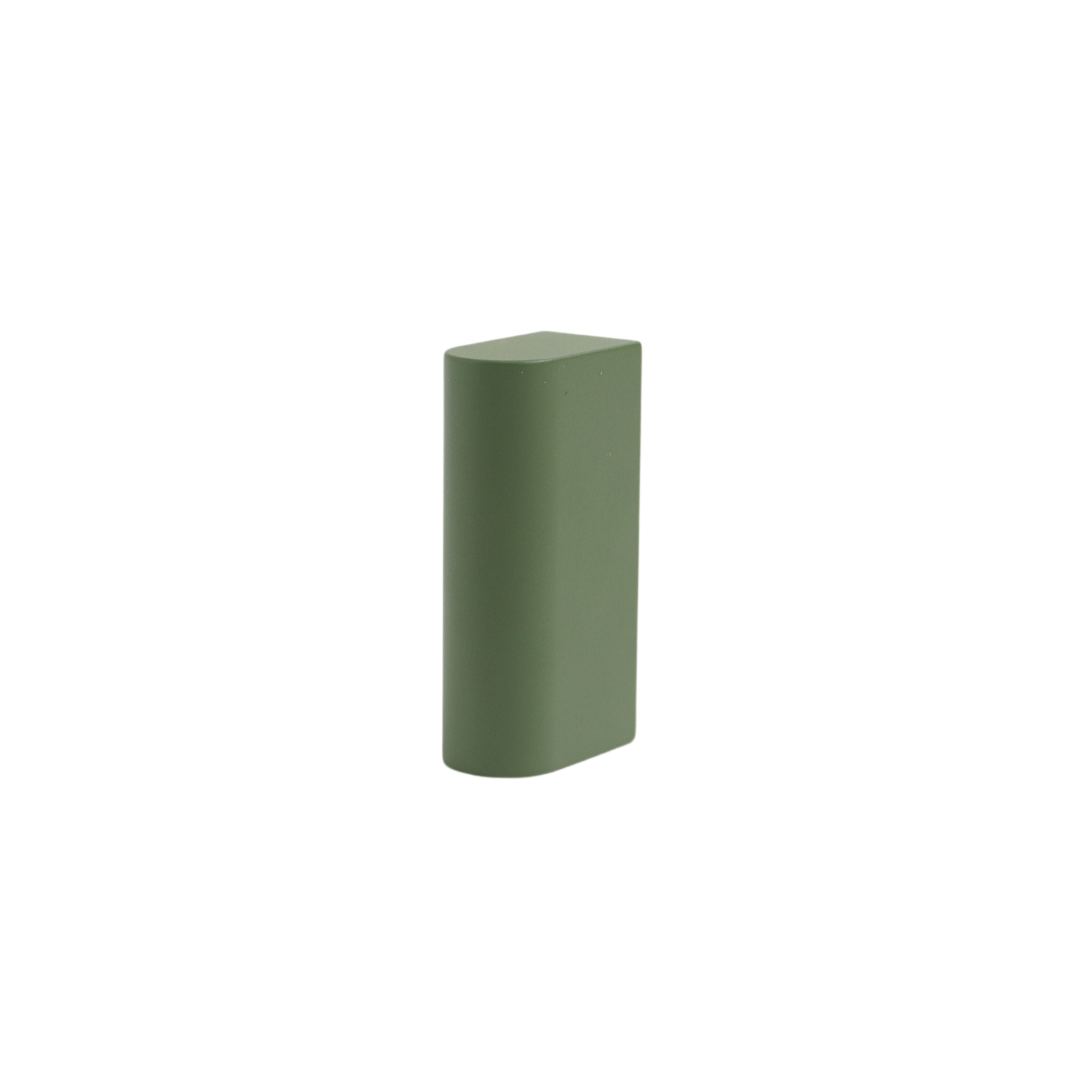 Olive green modern rectangle knob