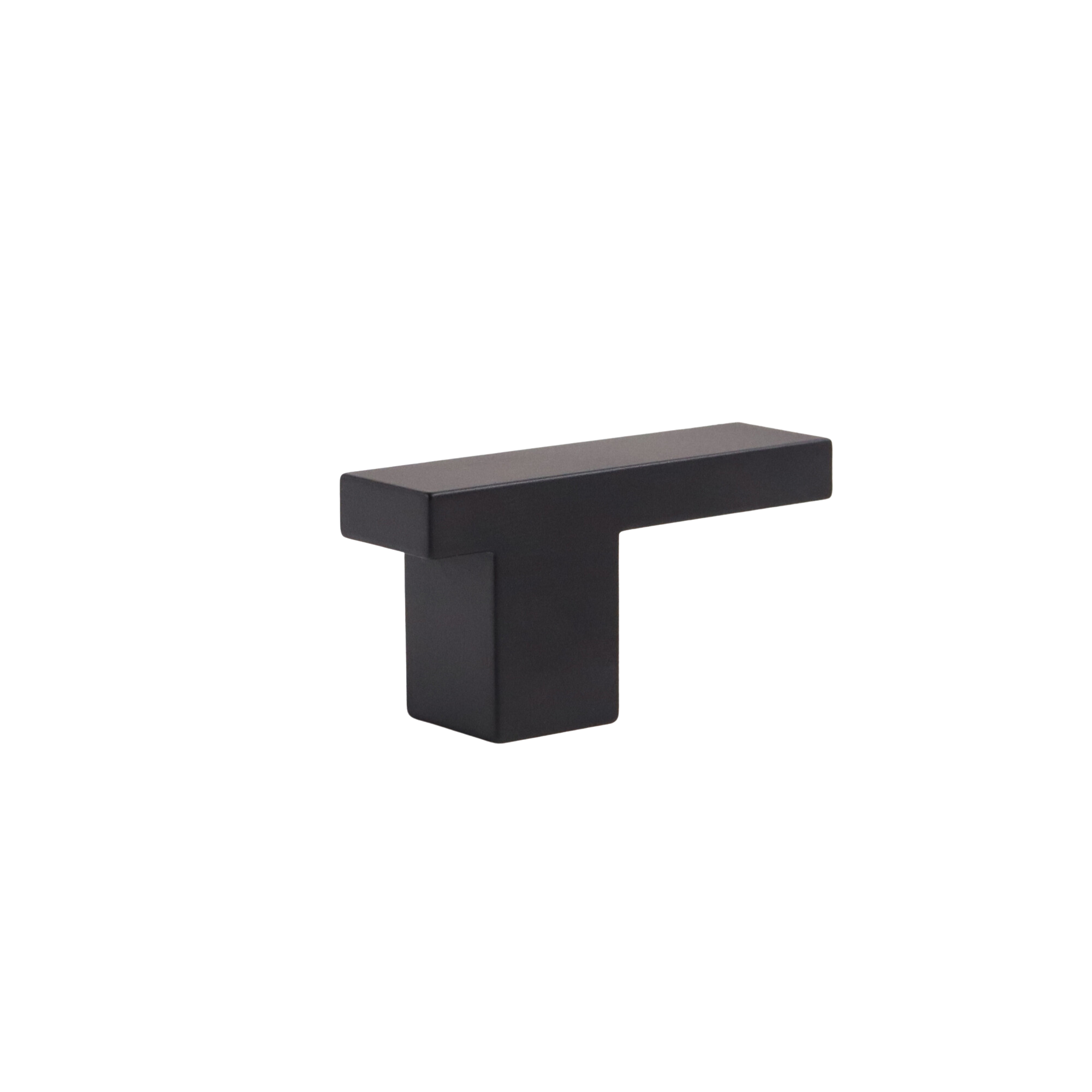Charcoal Black Art Deco L-Bar Knob
