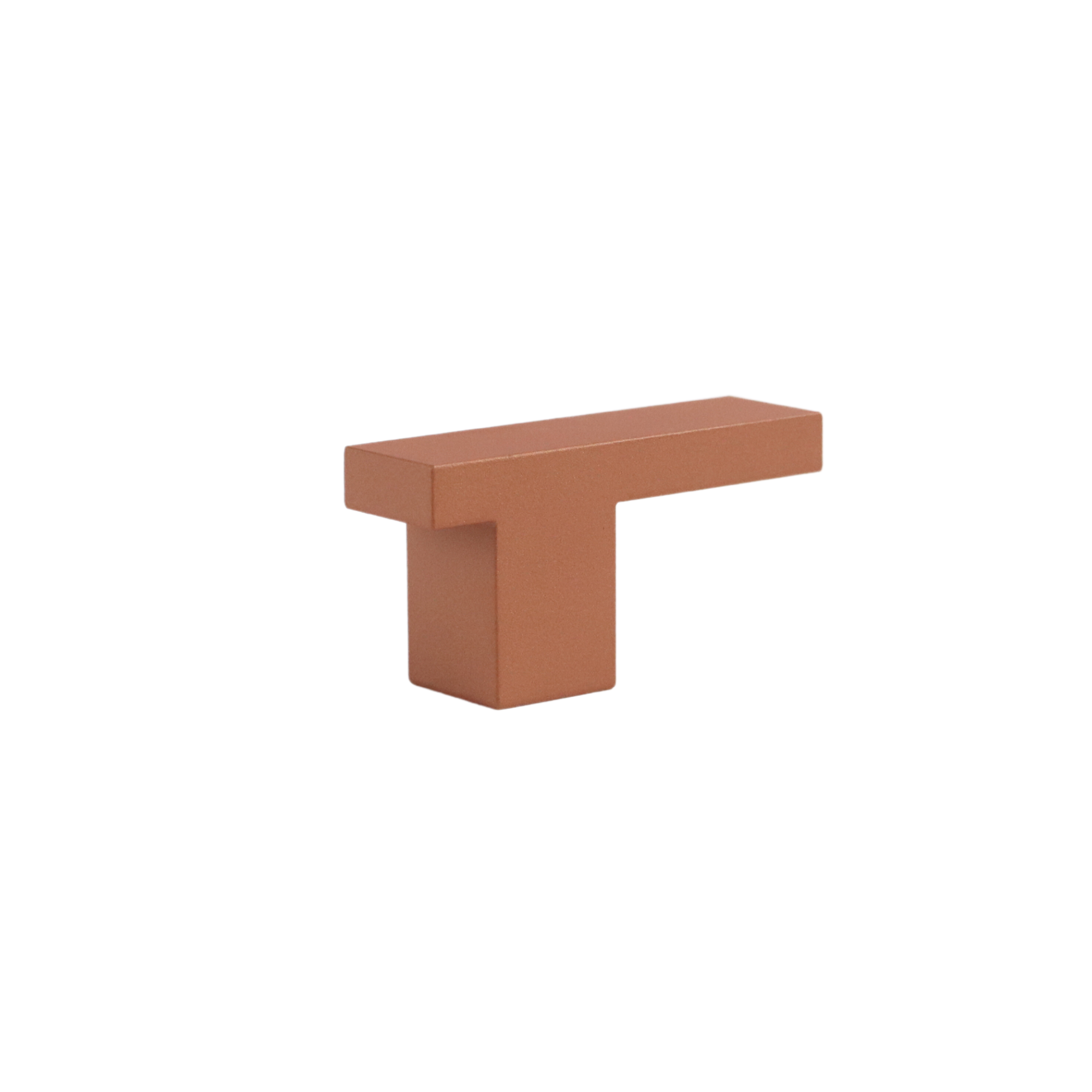 Copper brown art deco l-bar knob