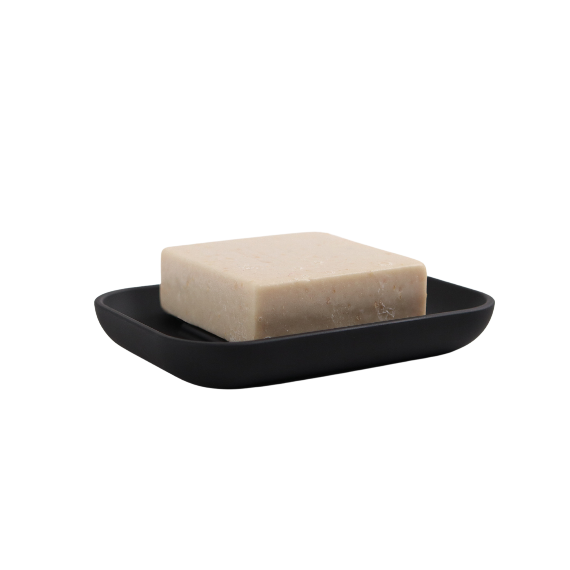 Charcoal Black soap dish with soap