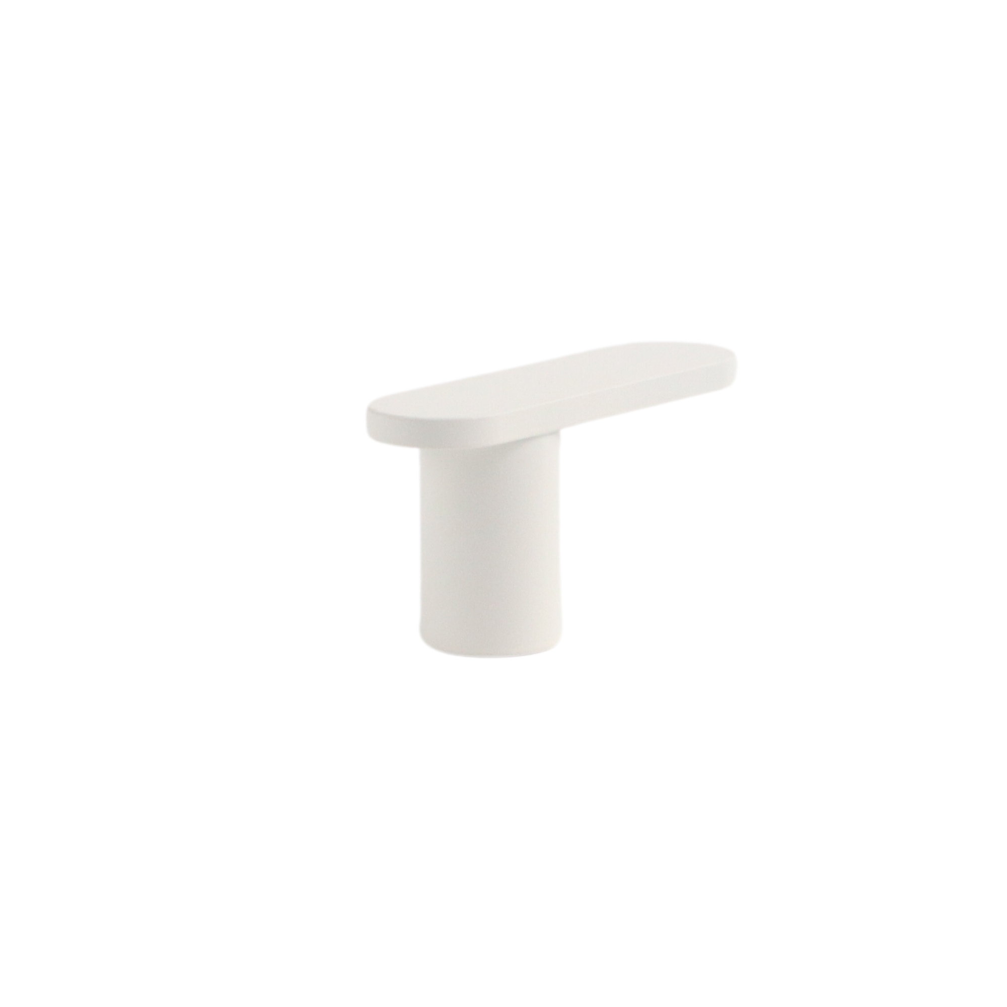 Snow white mid-century modern l-bar cabinet knob