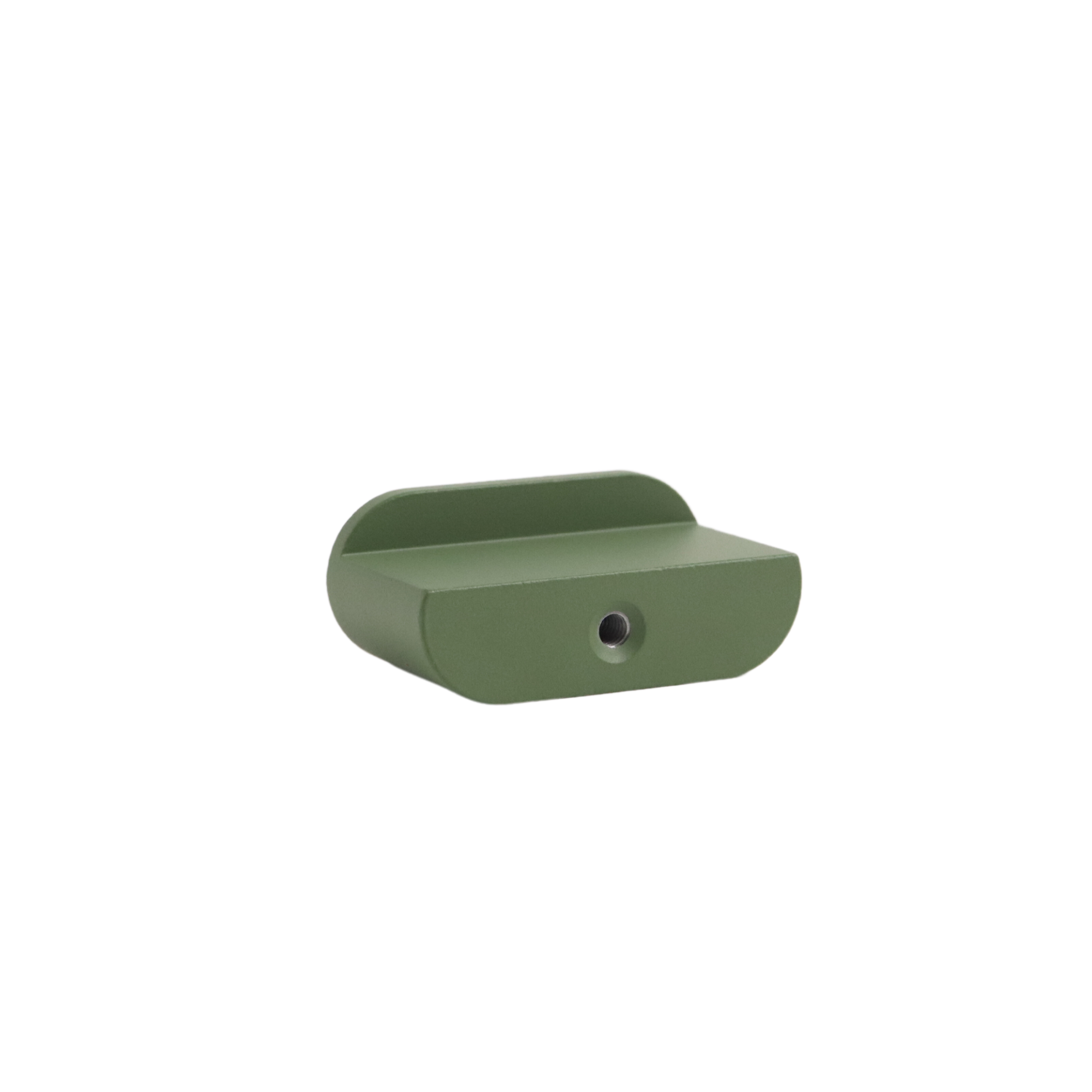 Olive green oval cabinet knob