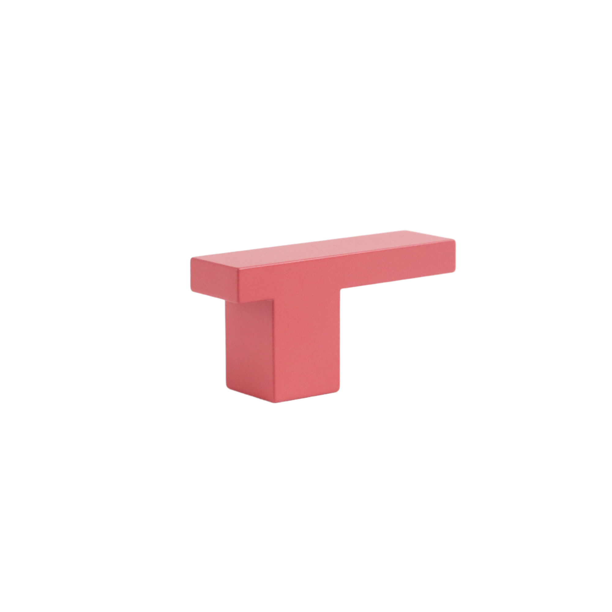 Blush pink art deco l-bar knob