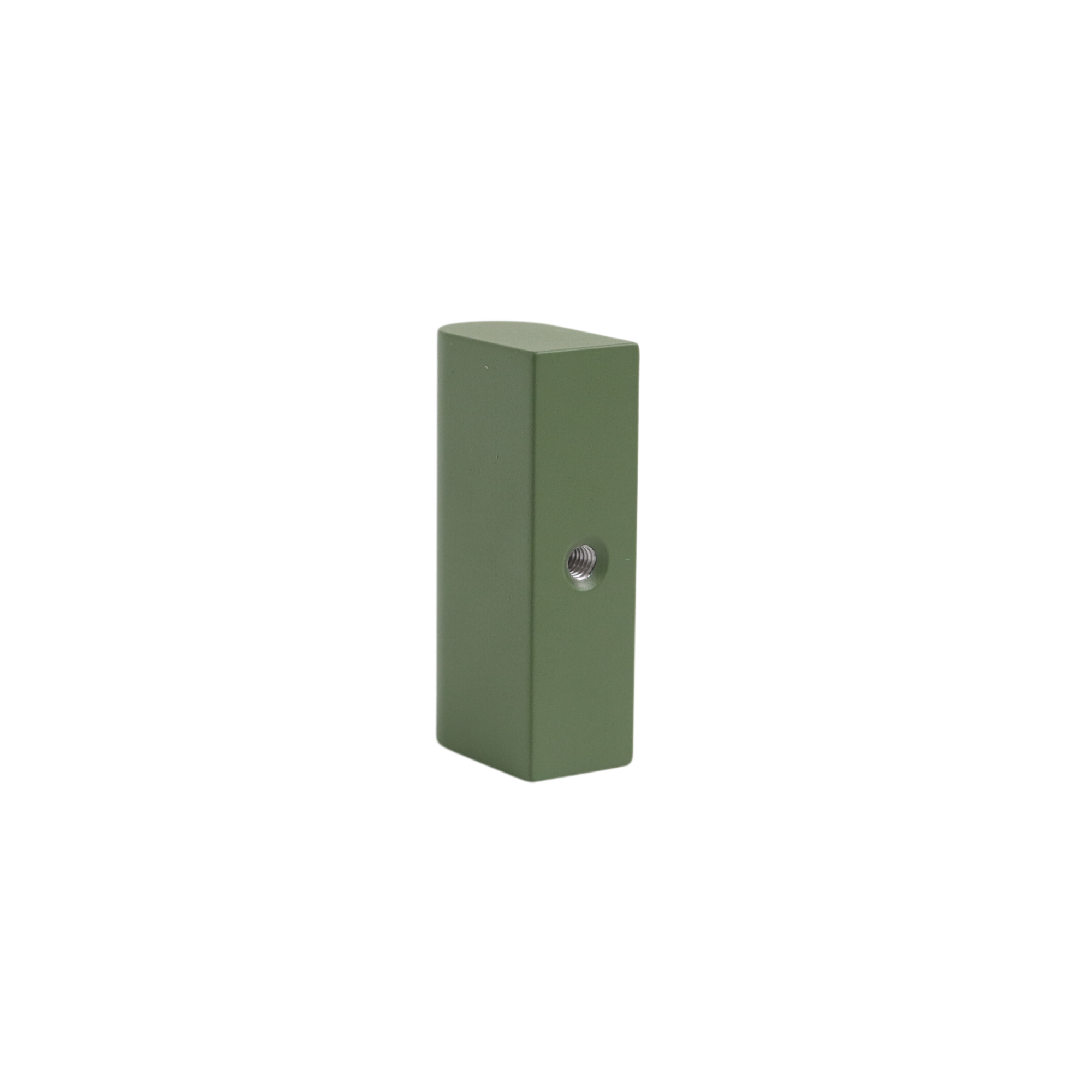Olive green modern rectangle cabinet knob