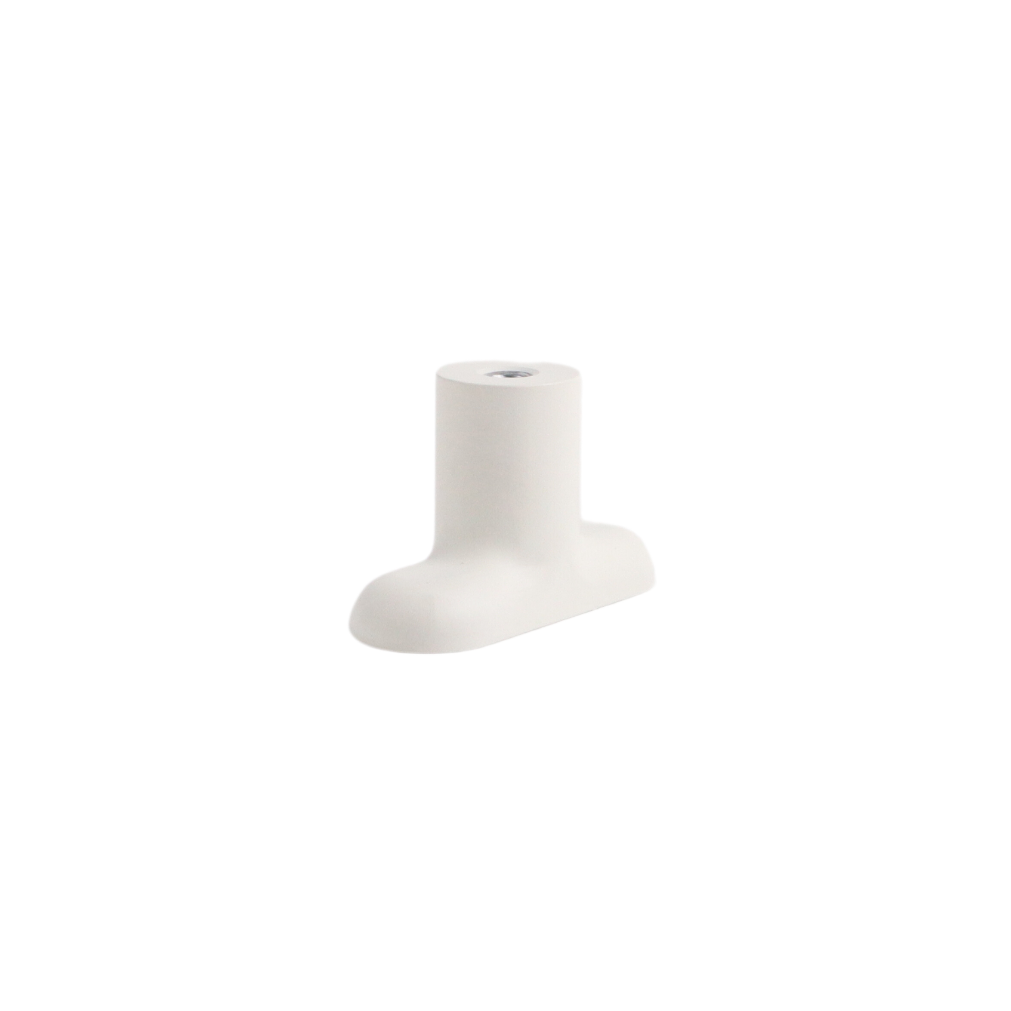 White t-bar cabinet knob
