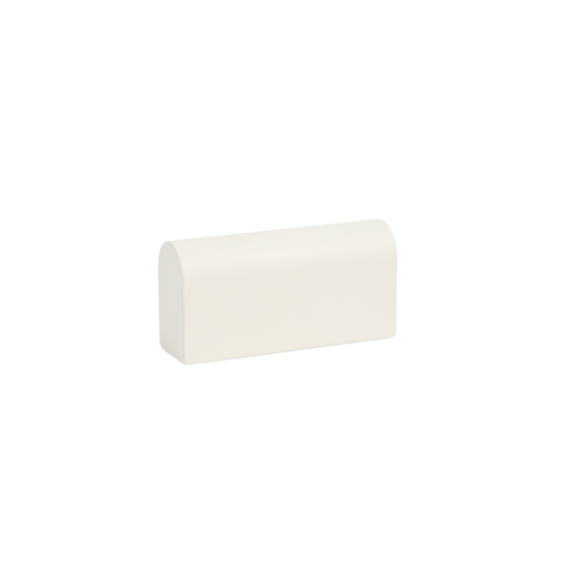 Snow white mid-century modern rectangle knob