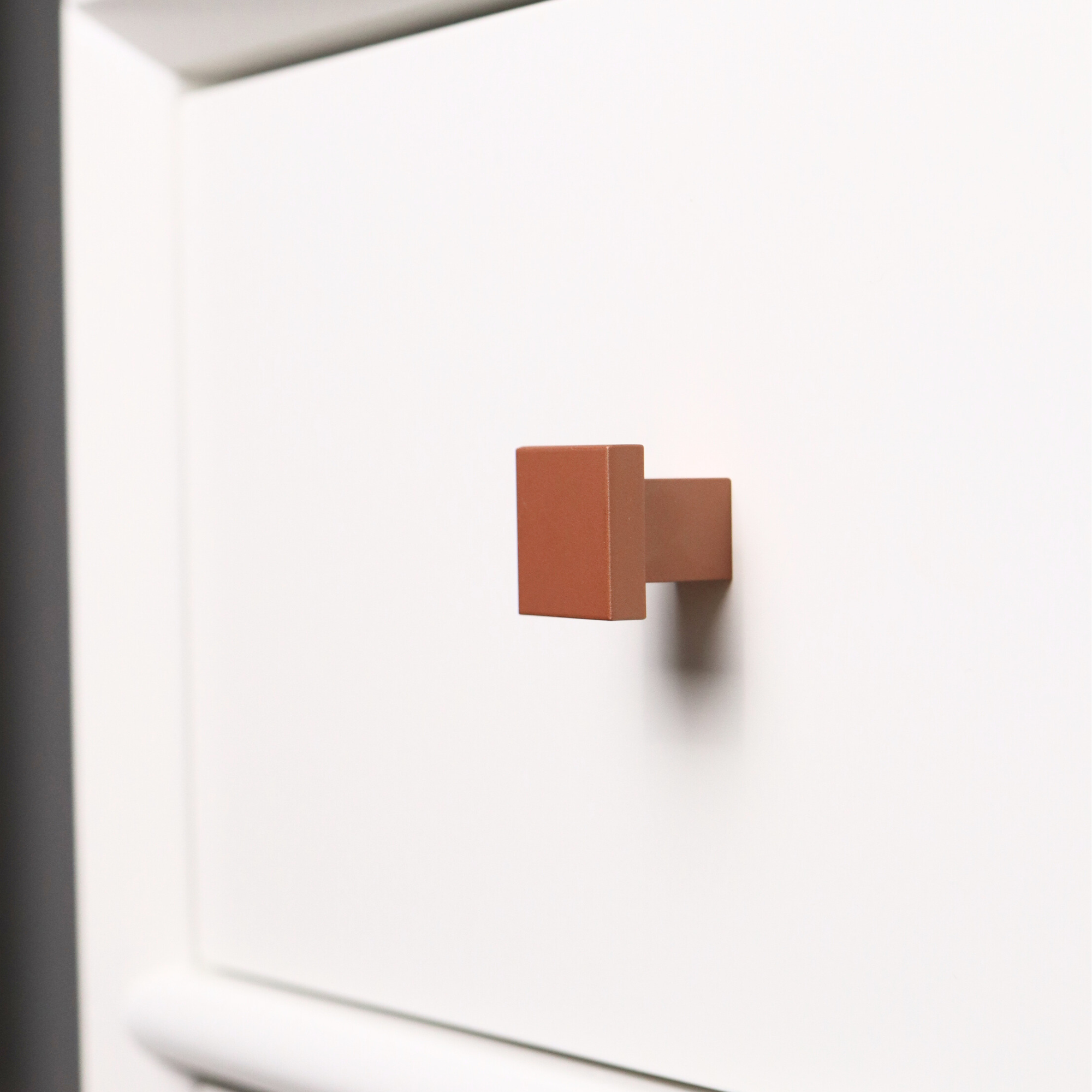 Art Deco Square Knob - copper #color_copper