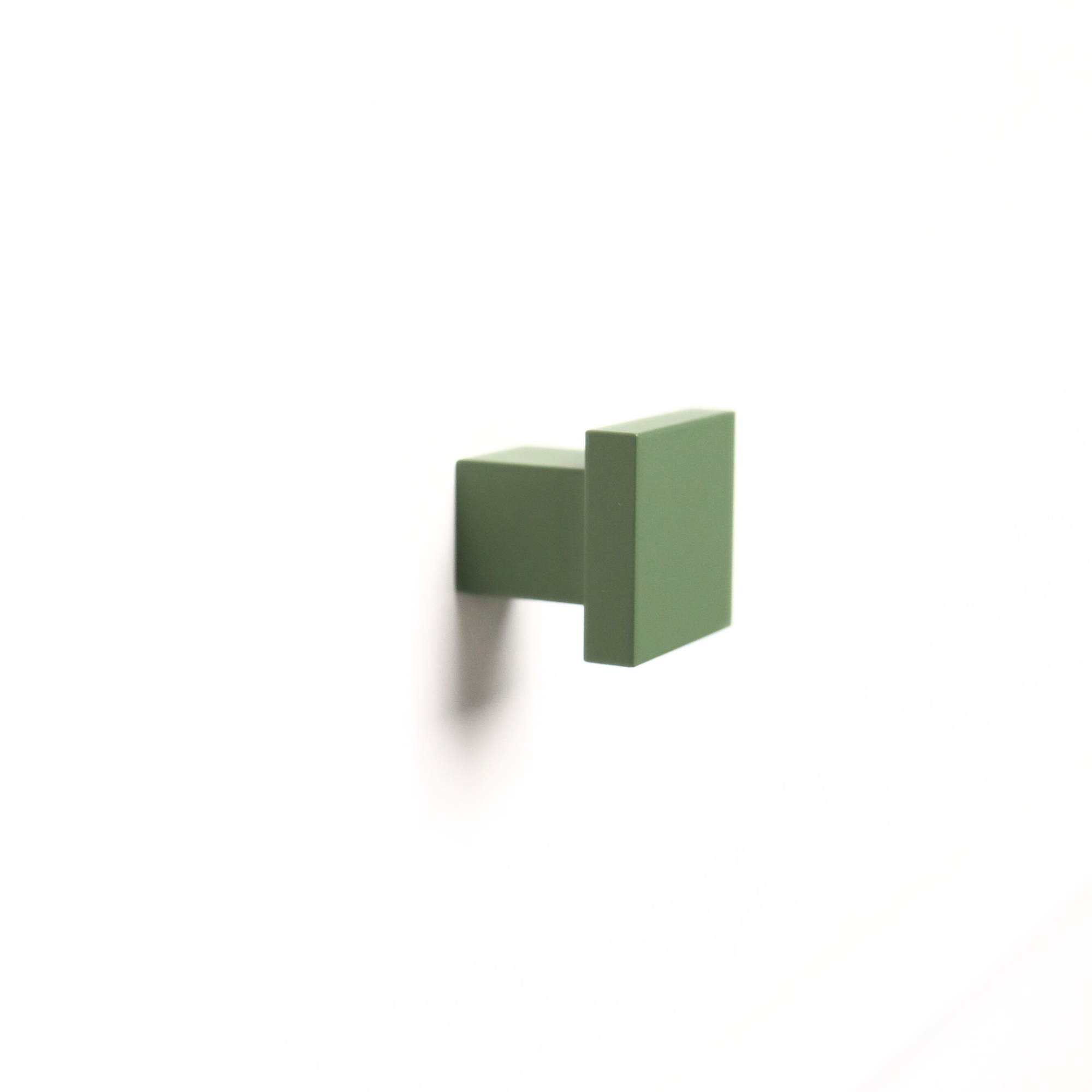 Art Deco Square Knob - Olive #color_olive
