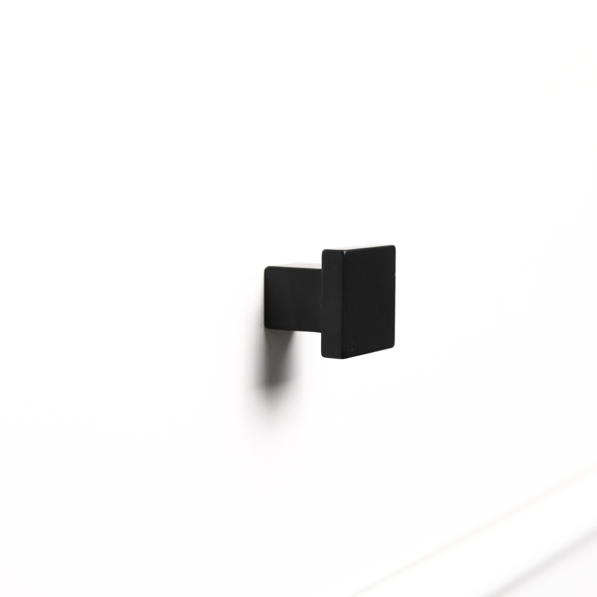 Black Art Deco Square Knob