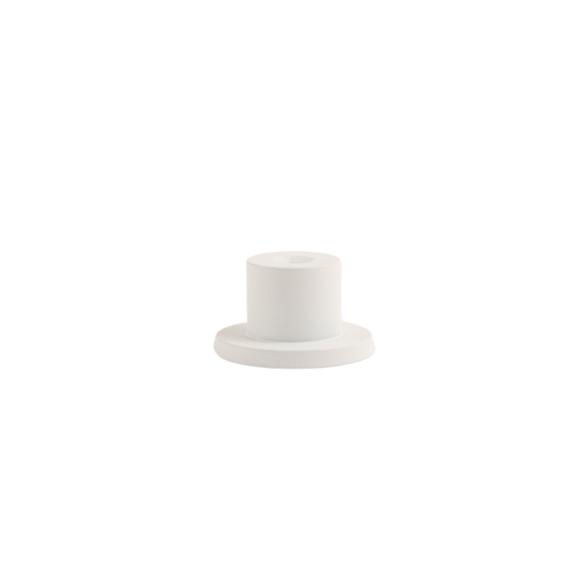 White modern round knob