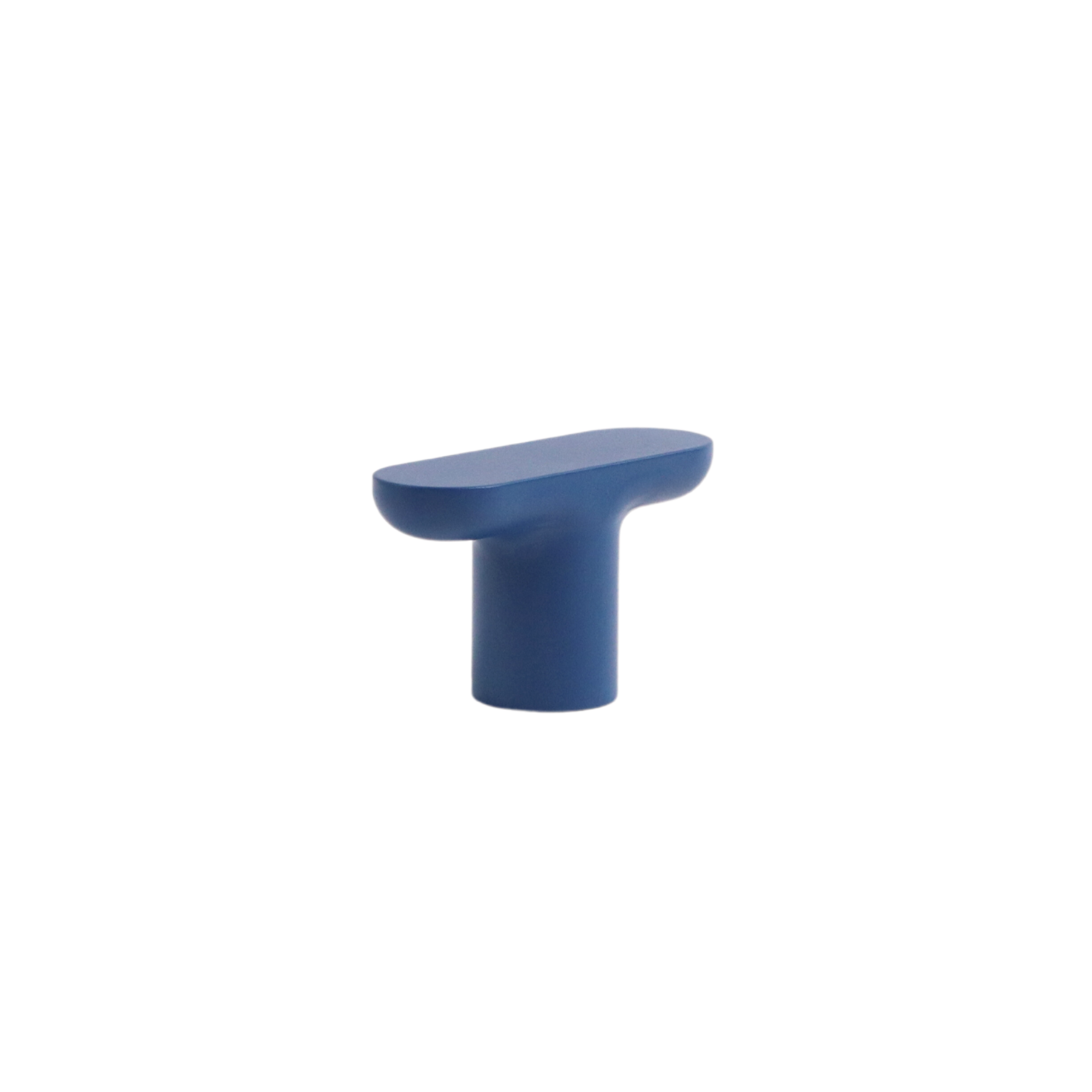 Polo blue mid-century modern t-bar cabinet knob