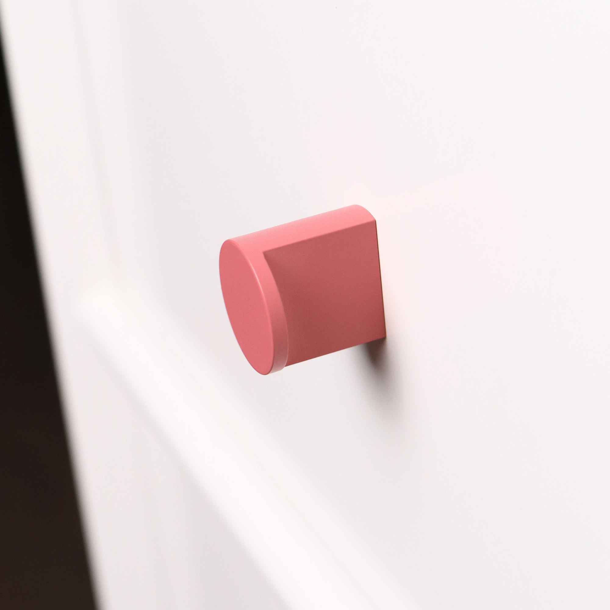 Pink mid-century cutout knob