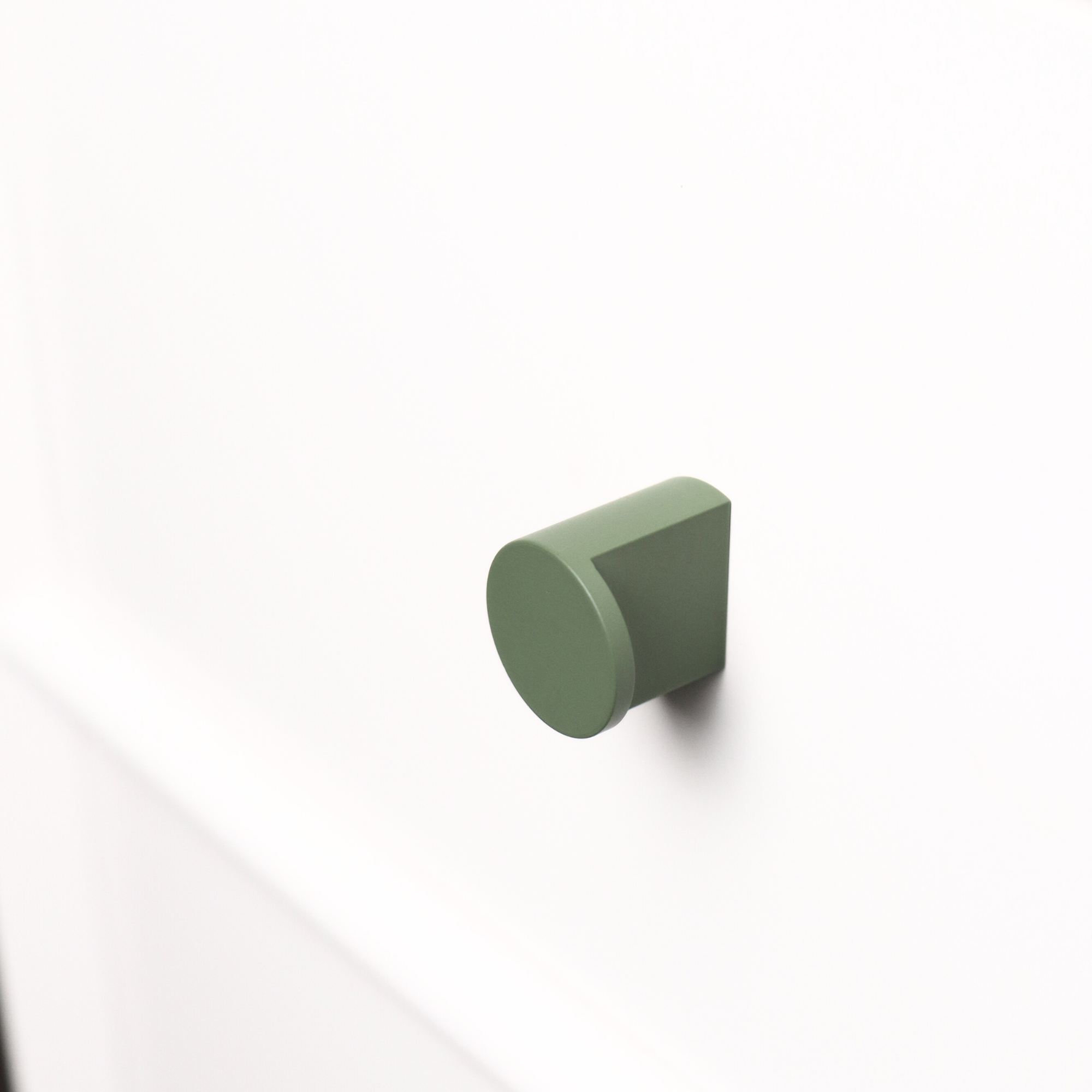 Olive green cutout knob
