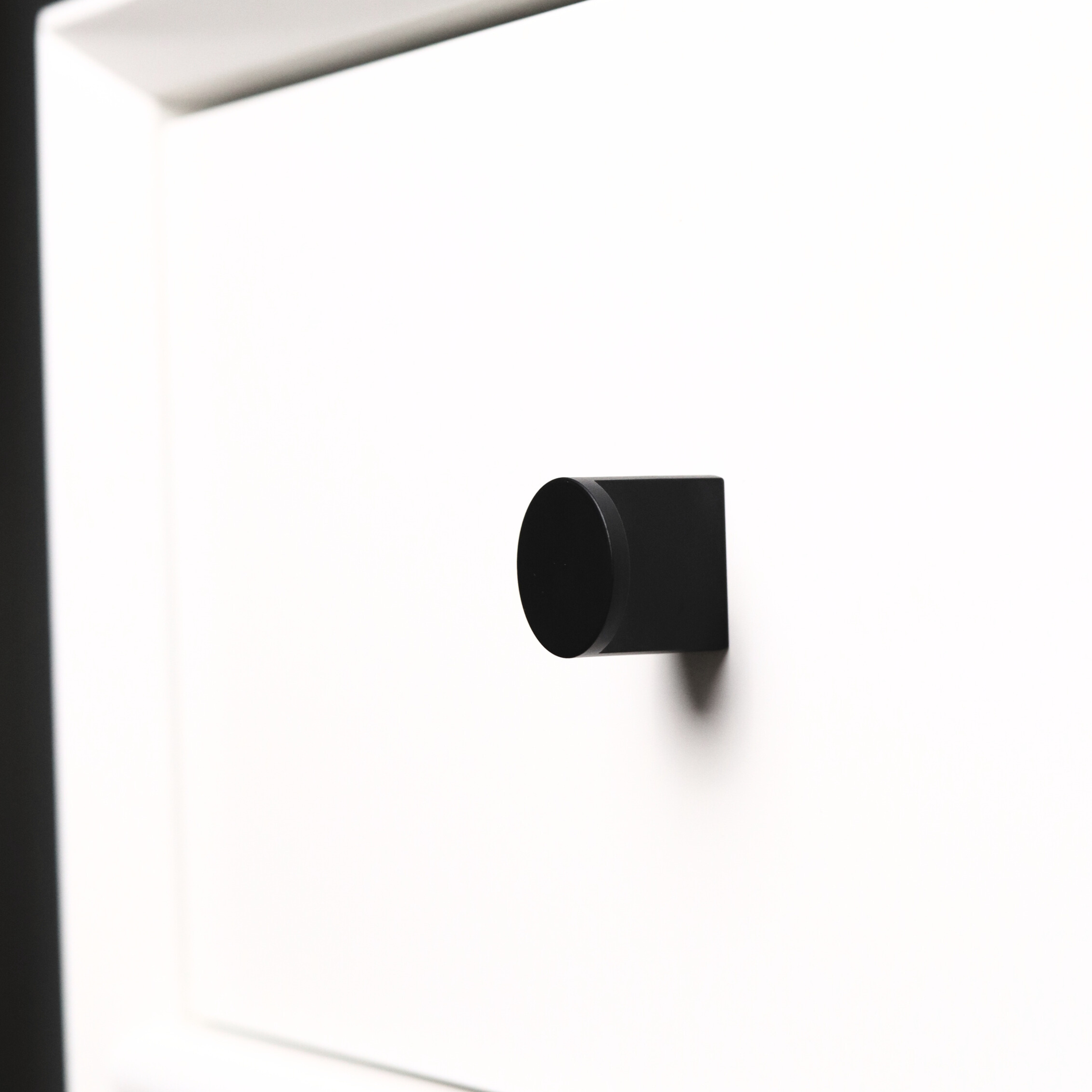 Black mid-century modern cutout cabinet knob