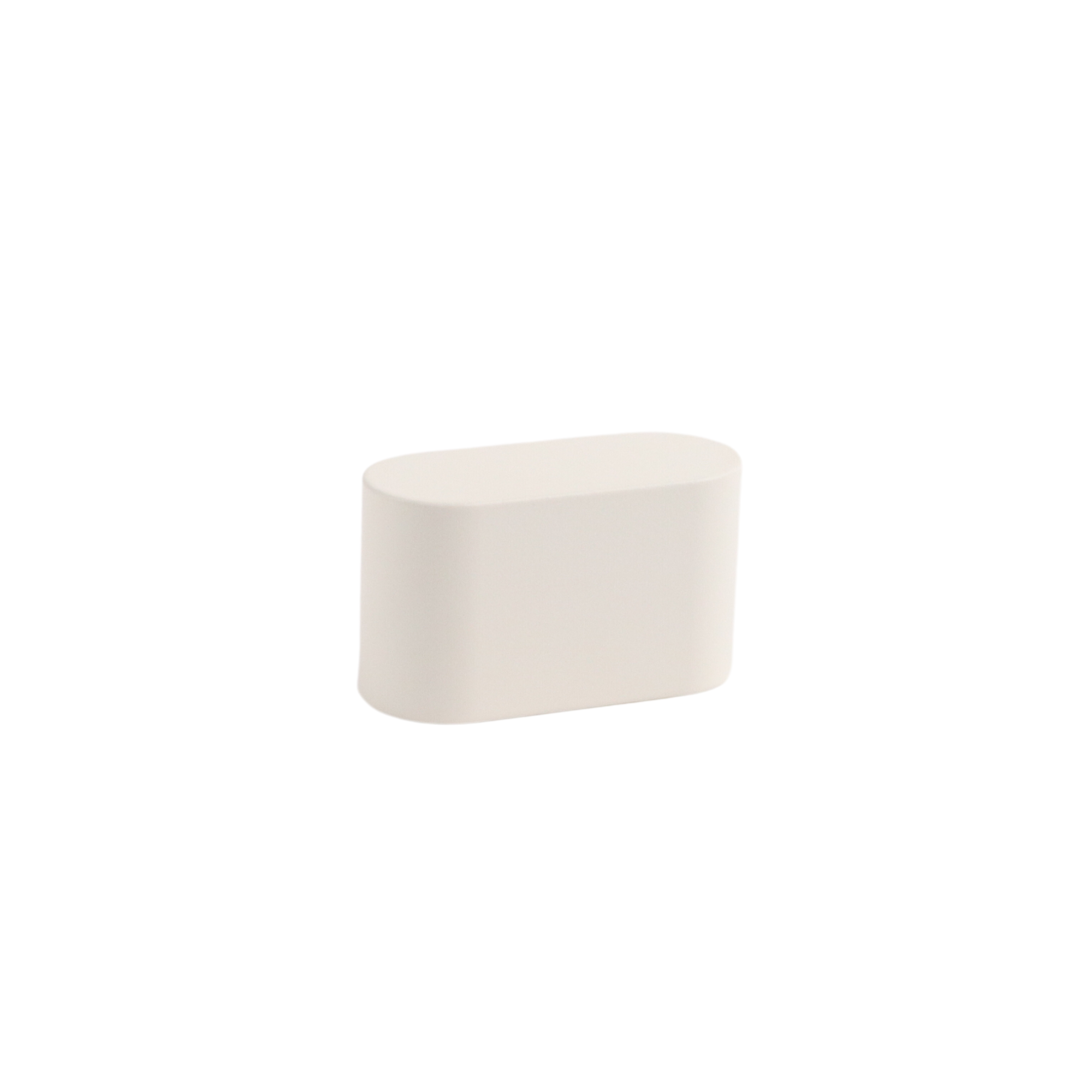 Snow white modern oval cabinet knob