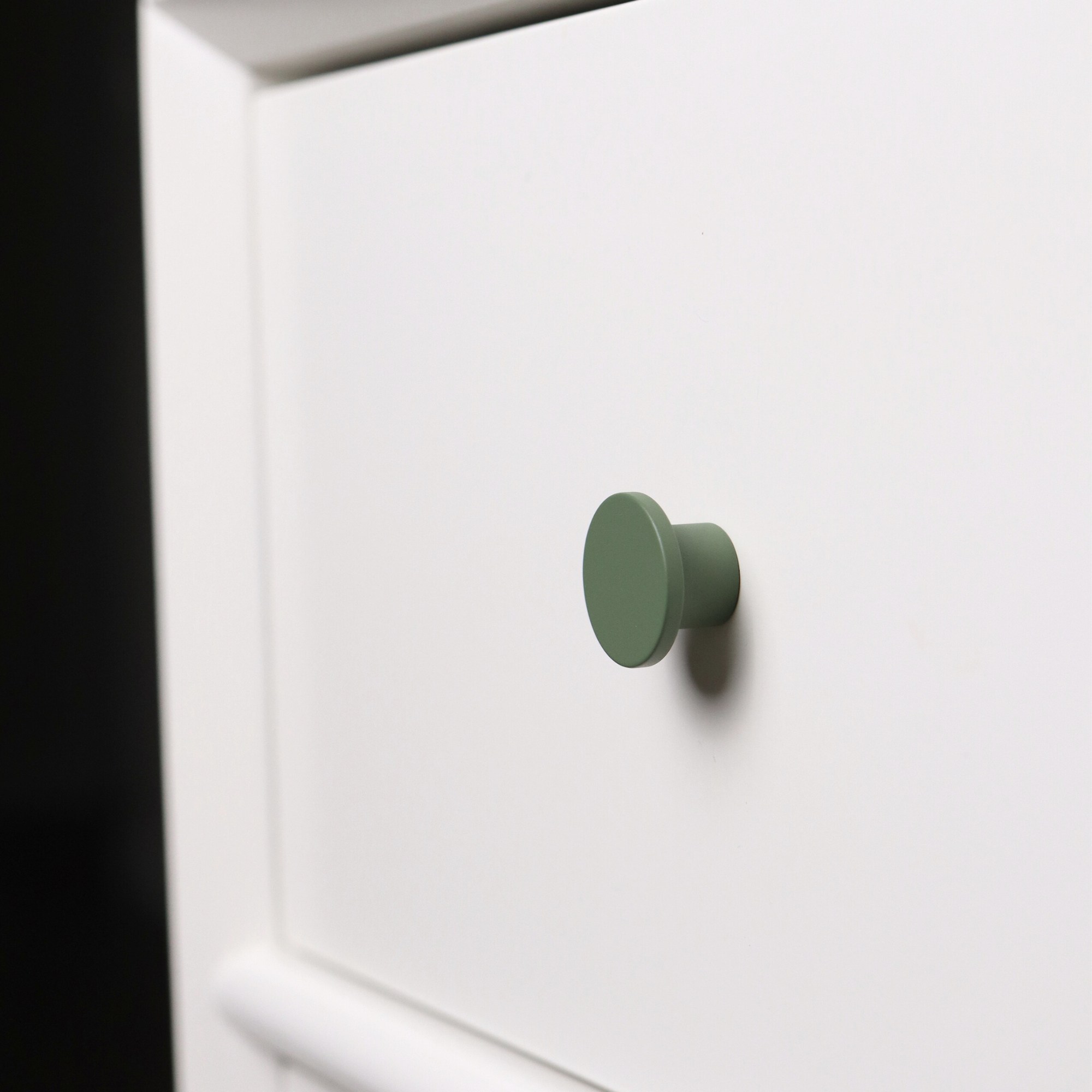 Green round knob