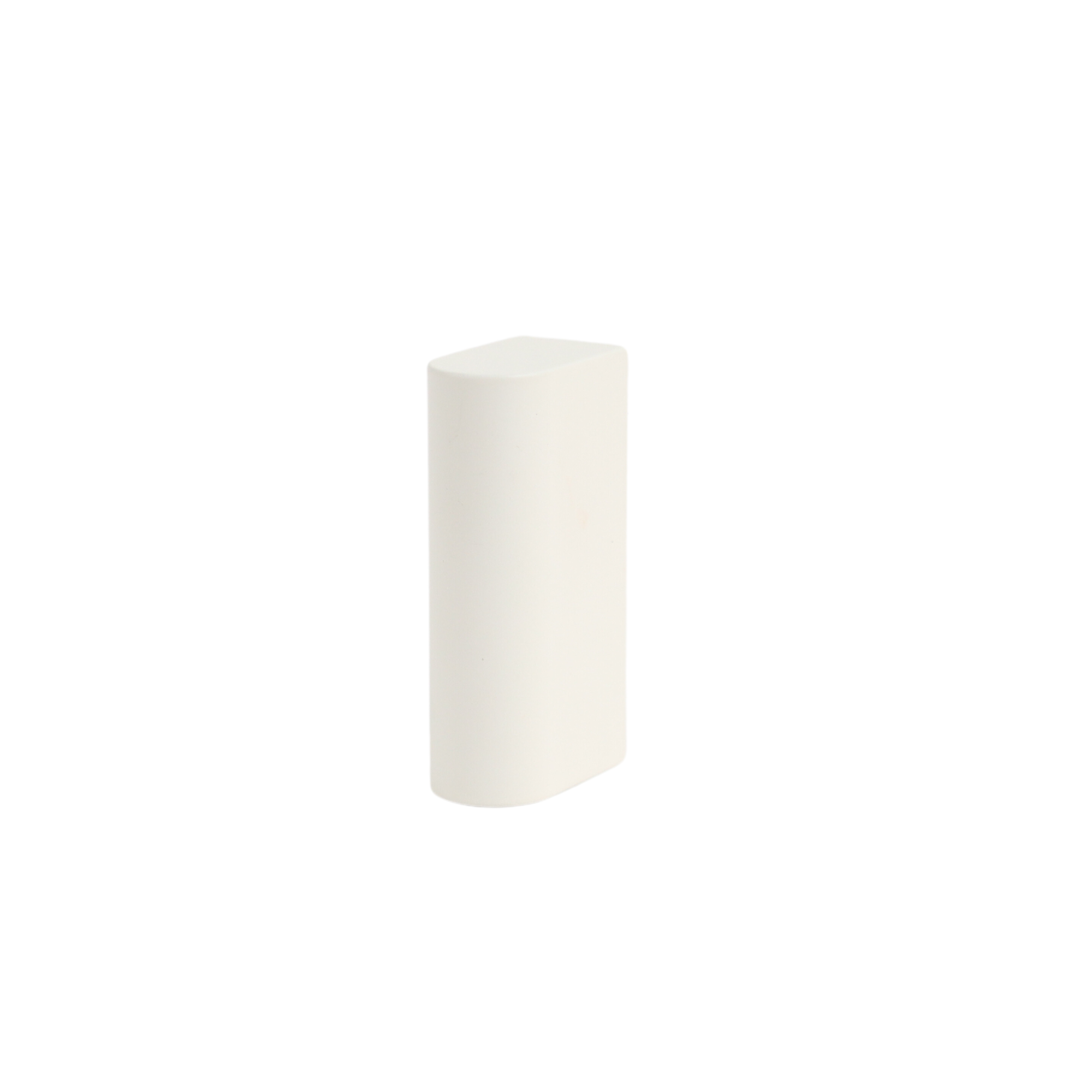 Snow white rectangle cabinet knob