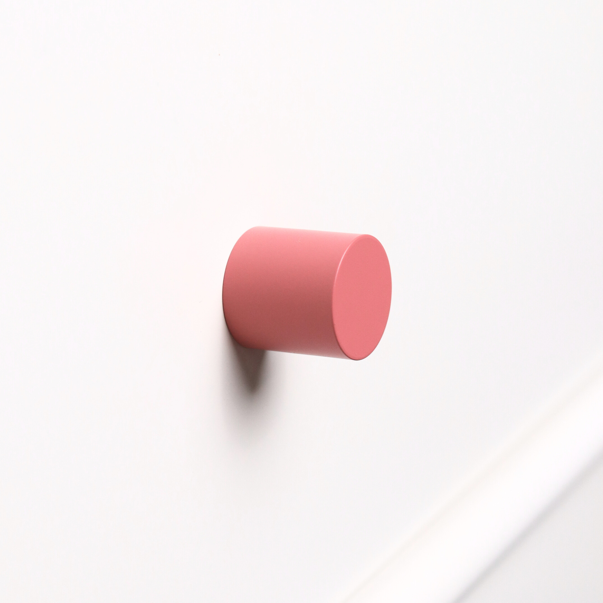Pink mid-century cutout cabinet knob