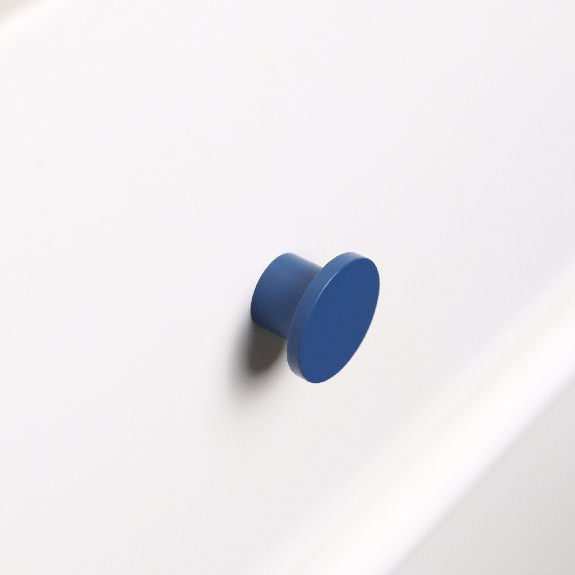 blue modern round knob