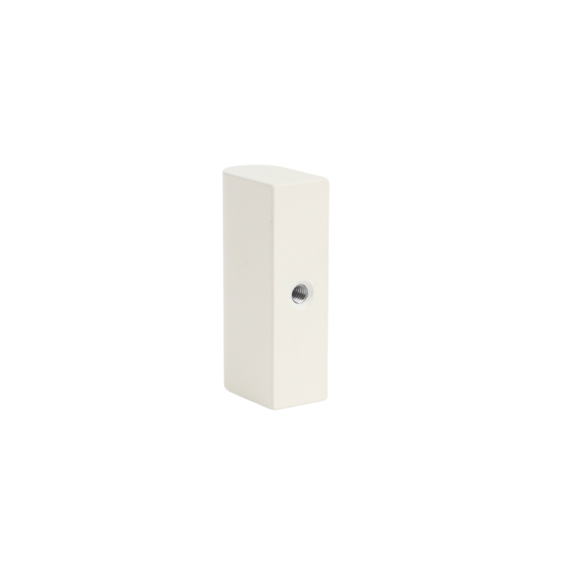 white rectangle cabinet knob