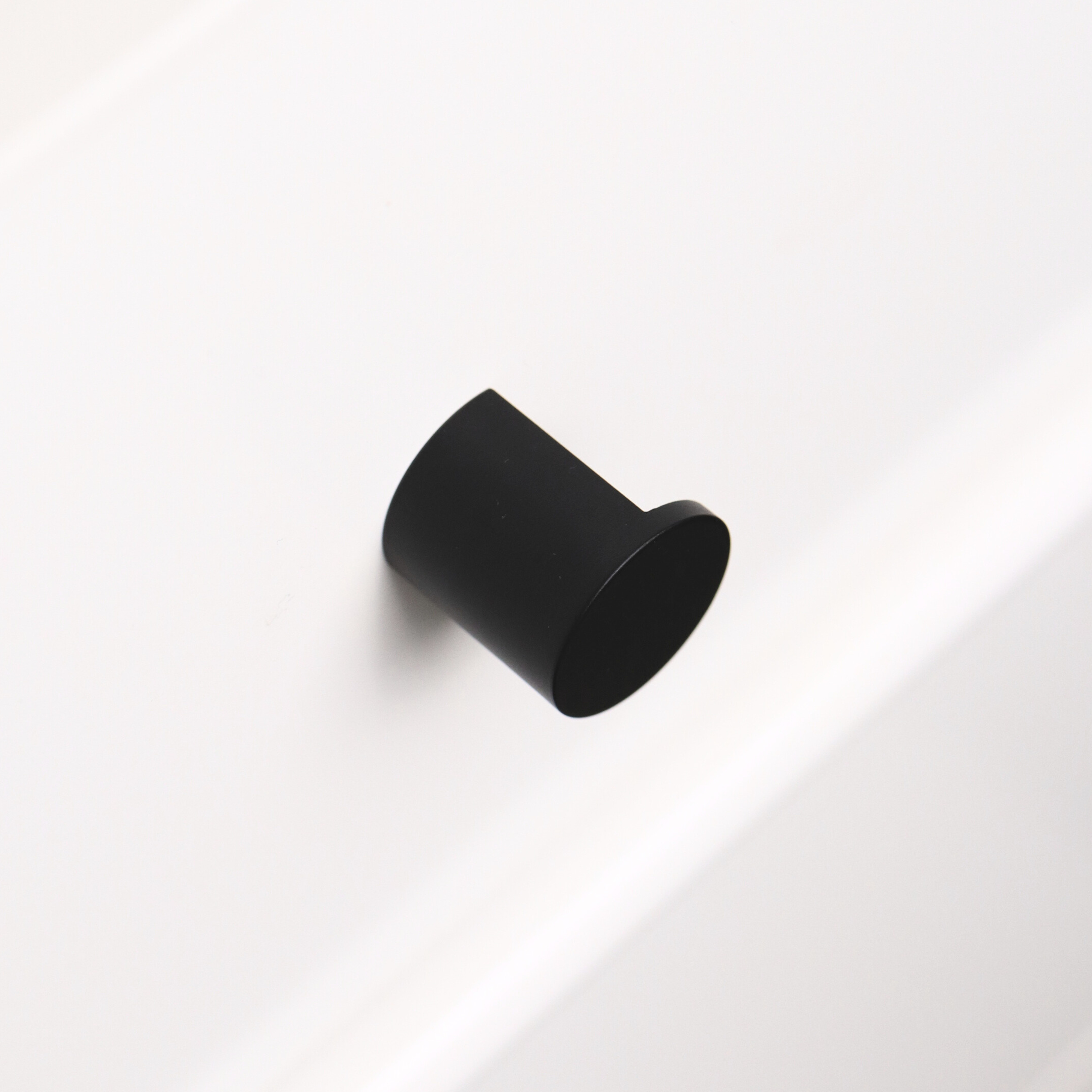 Charcoal black modern cutout cabinet knob