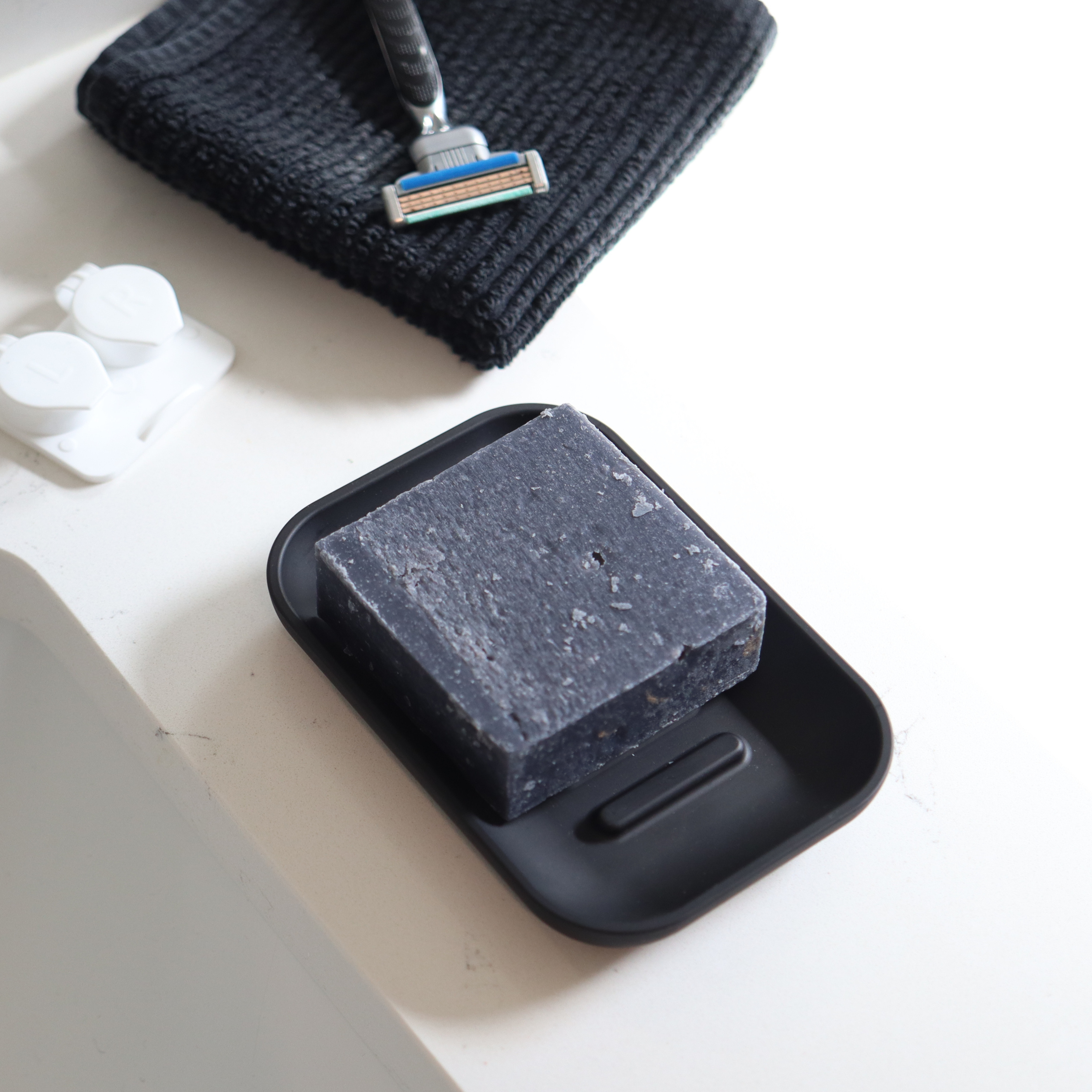 Charcoal Black soap dish for bathroom