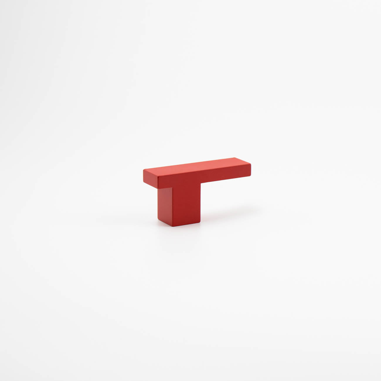 Rose red art deco l-bar knob