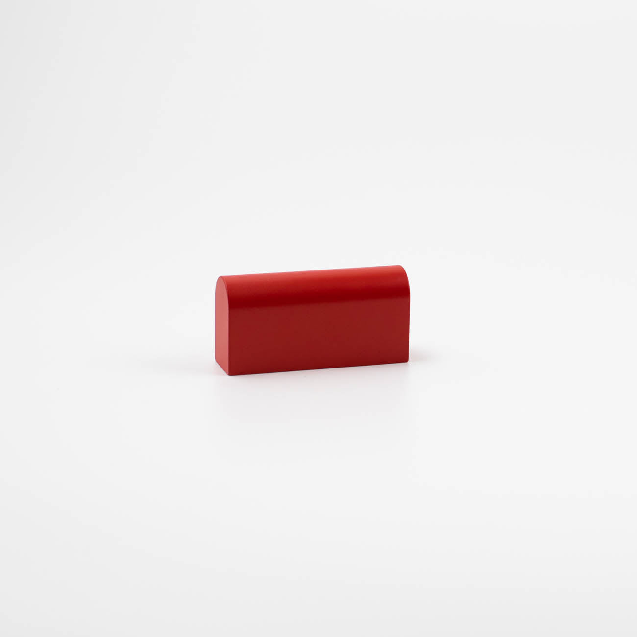 Rose red mid-century modern rectangle cabinet knob