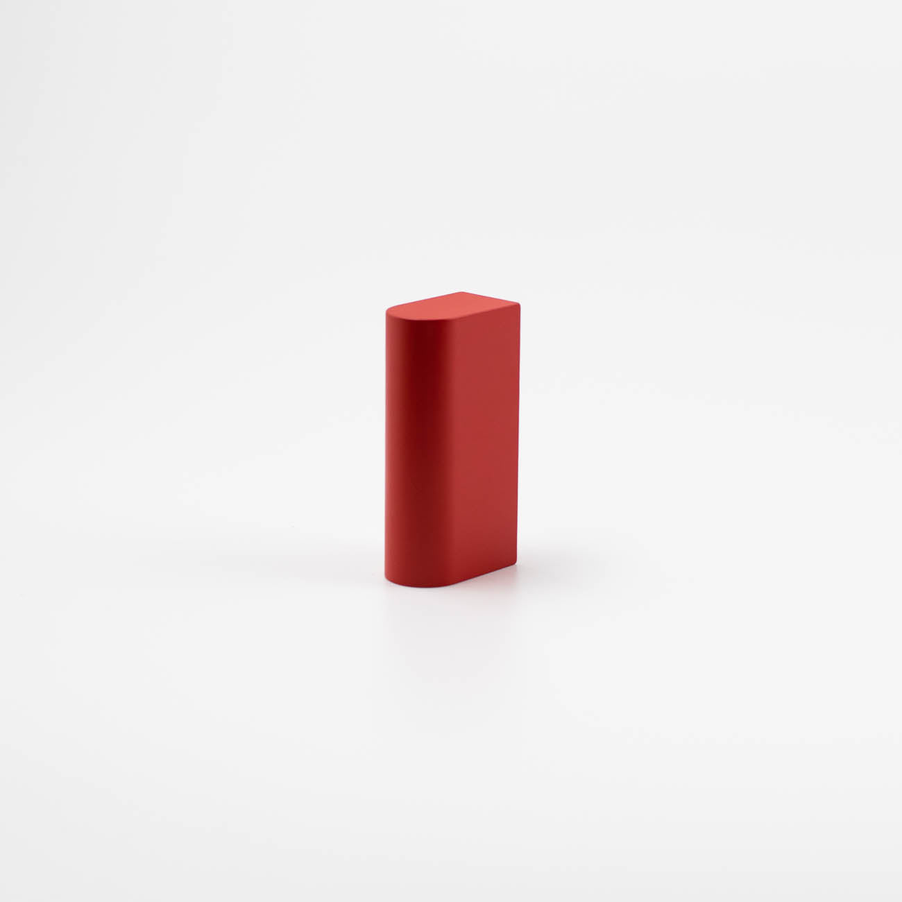 Rose red mid-century rectangle knob