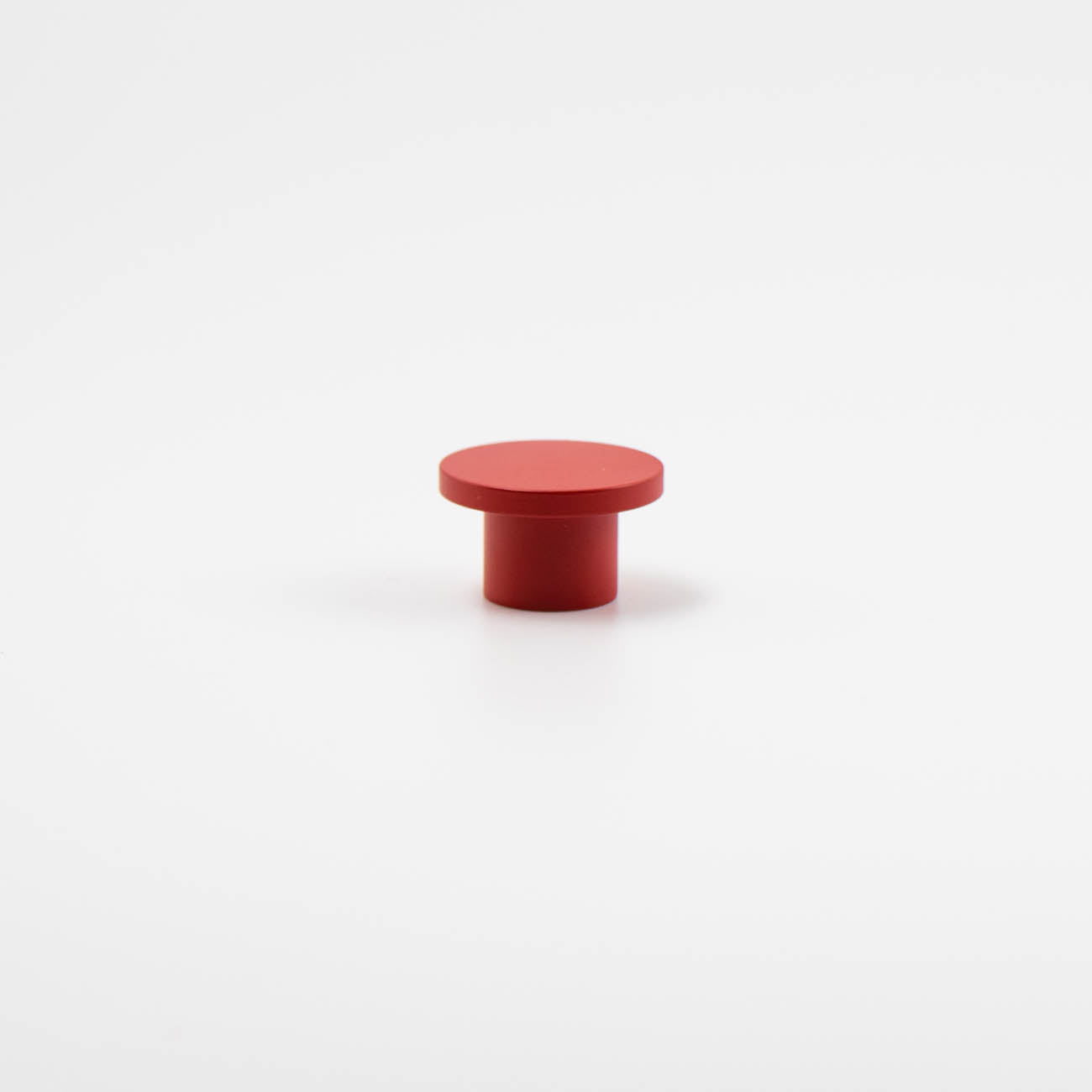 Rose red mid-century modern round knob