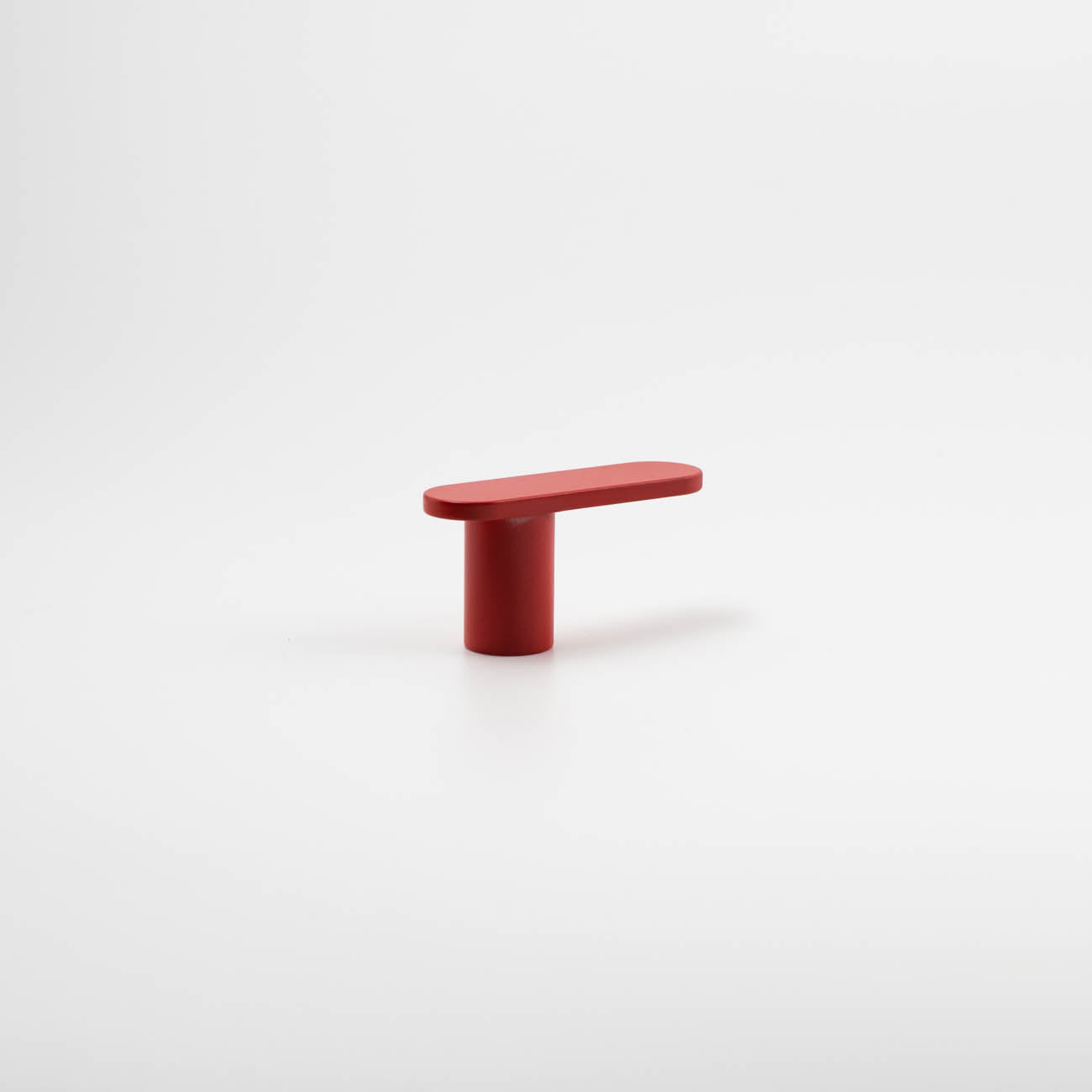 Rose red mid-century modern l-bar cabinet knob