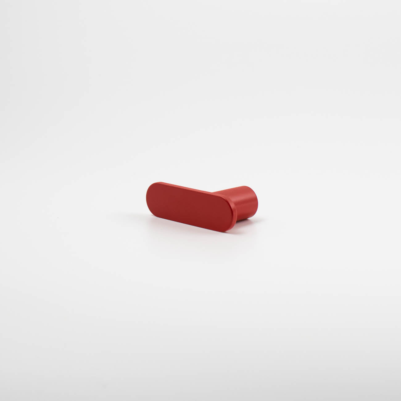 Rose red mid-century l-bar knob