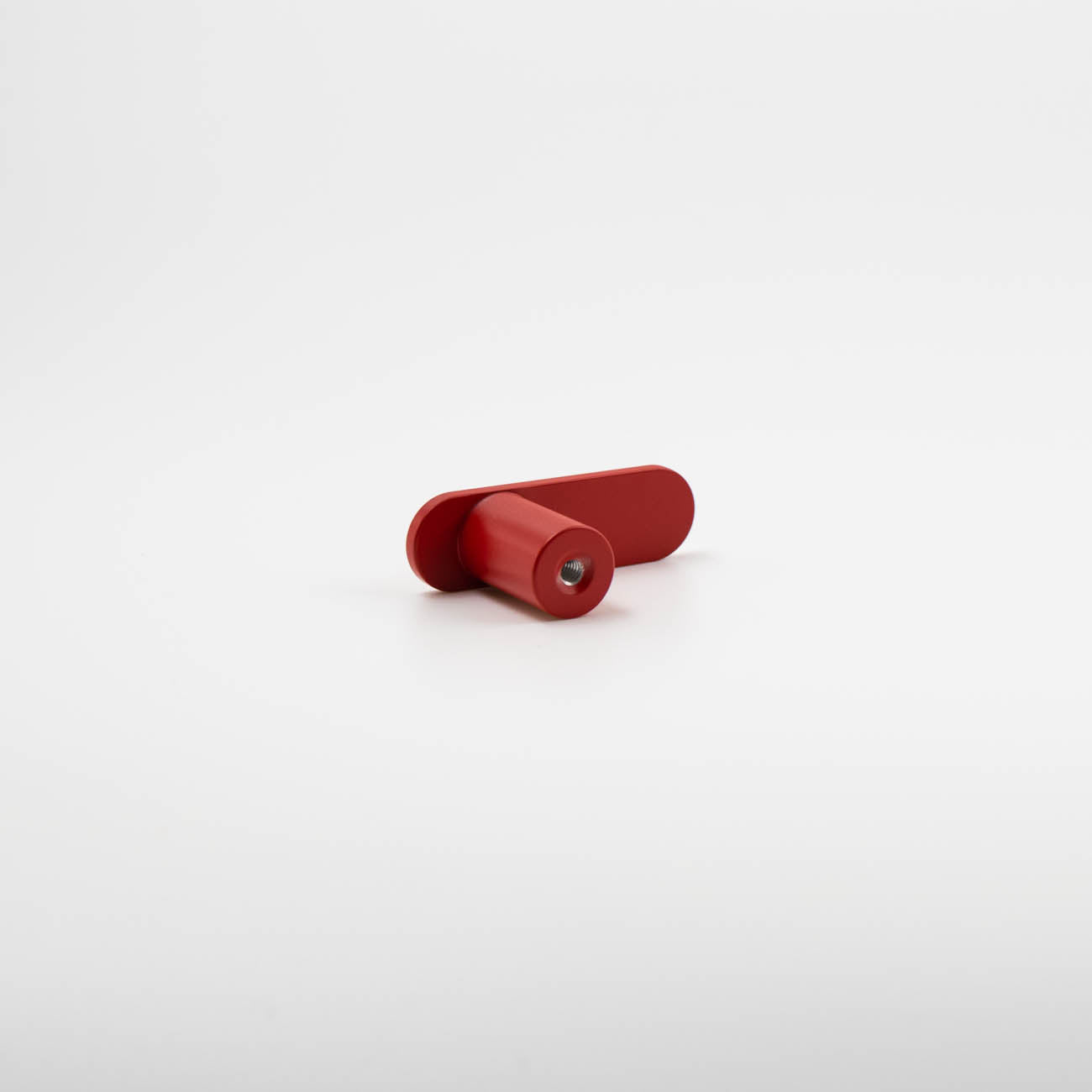 Rose red modern l-bar cabinet knob