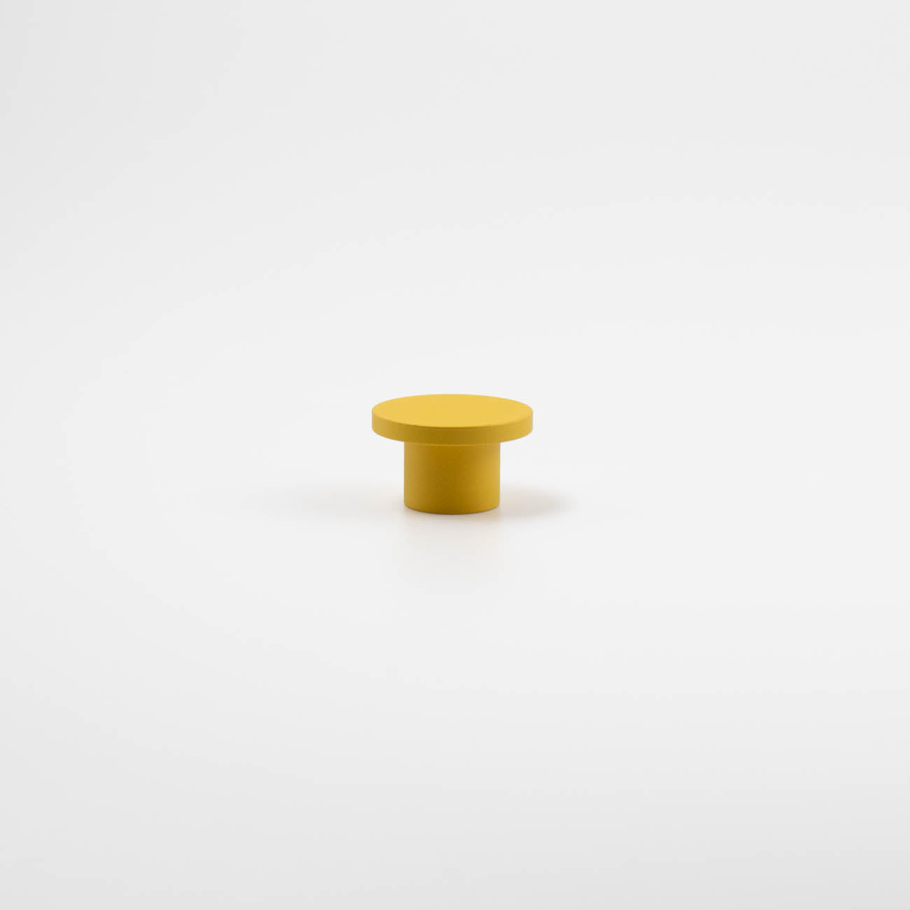 Yellow modern round knob